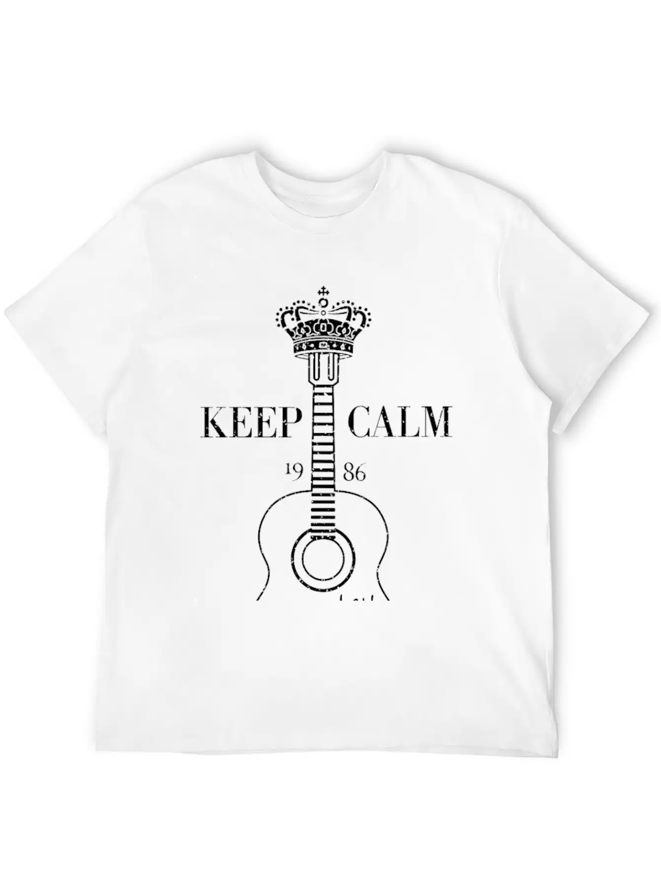 Guitar 1986 Unisex Casual T-Shirt – Clean Design For Daily Comfort