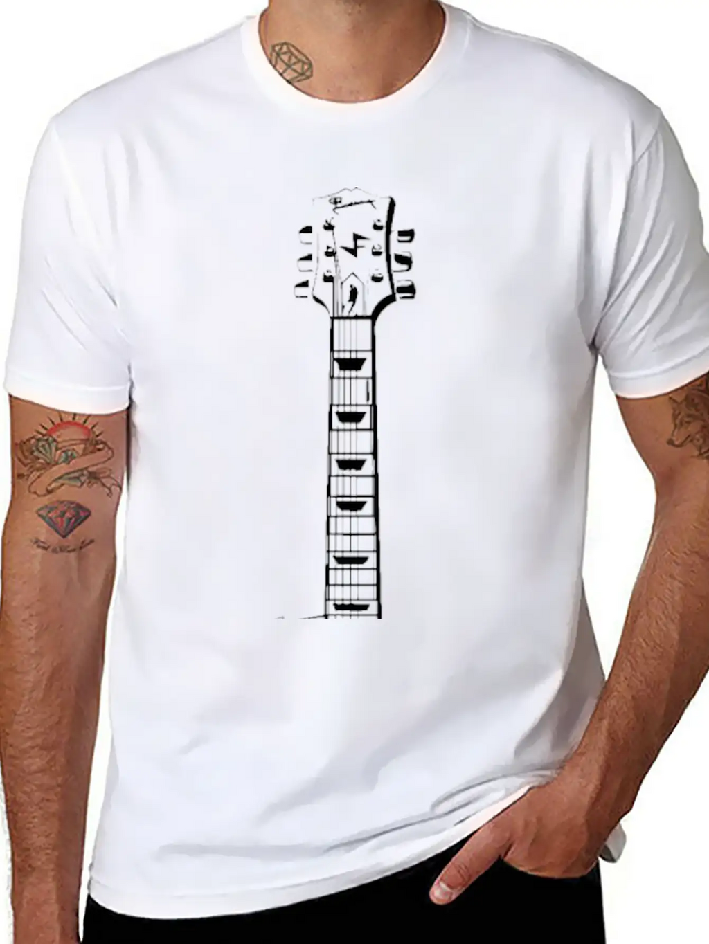 Guitar Breathable Graphic T-Shirt – Perfect For Casual Days