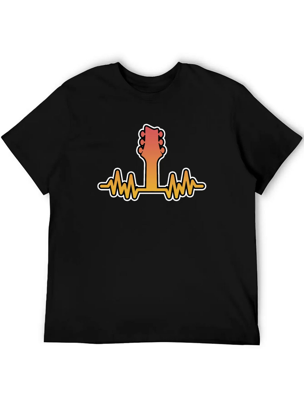 Guitar Heartbeat Electric And Acoustic Guitar Gift Stylish Everyday T-Shirt – Unisex Basic Cotton Tee