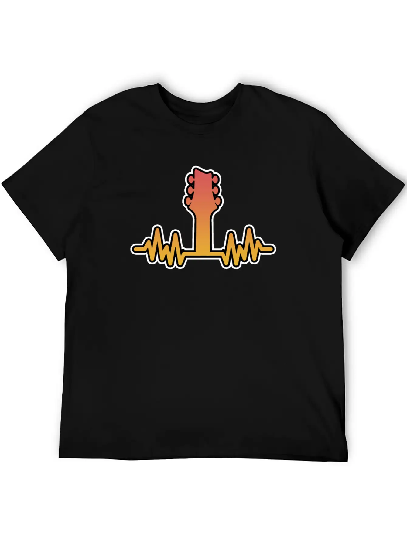 Guitar Heartbeat Electric And Acoustic Guitar Gift Stylish Everyday T-Shirt – Unisex Basic Cotton Tee