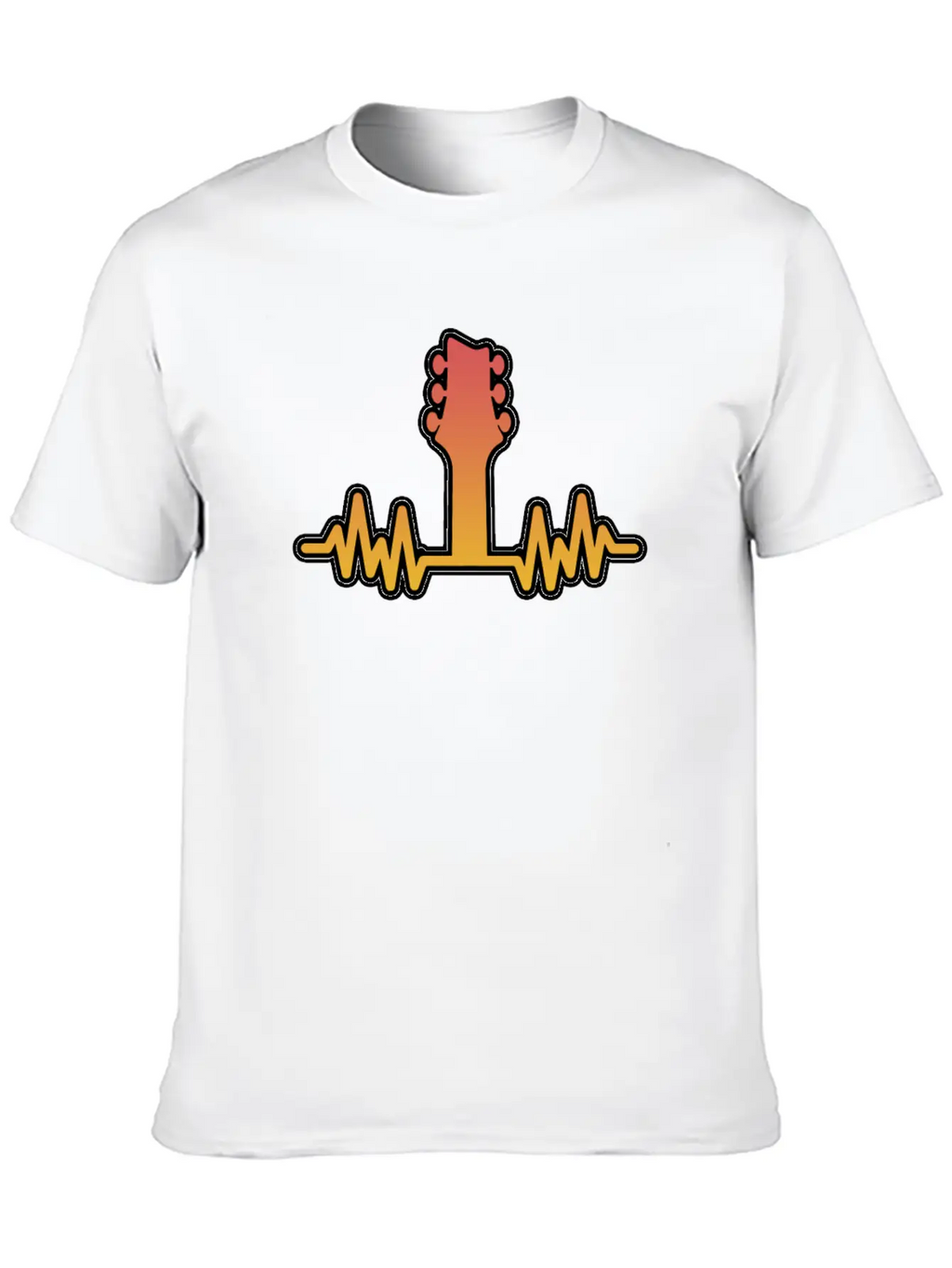 Guitar Heartbeat Electric And Acoustic Guitar Gift Stylish Everyday T-Shirt – Unisex Basic Cotton Tee