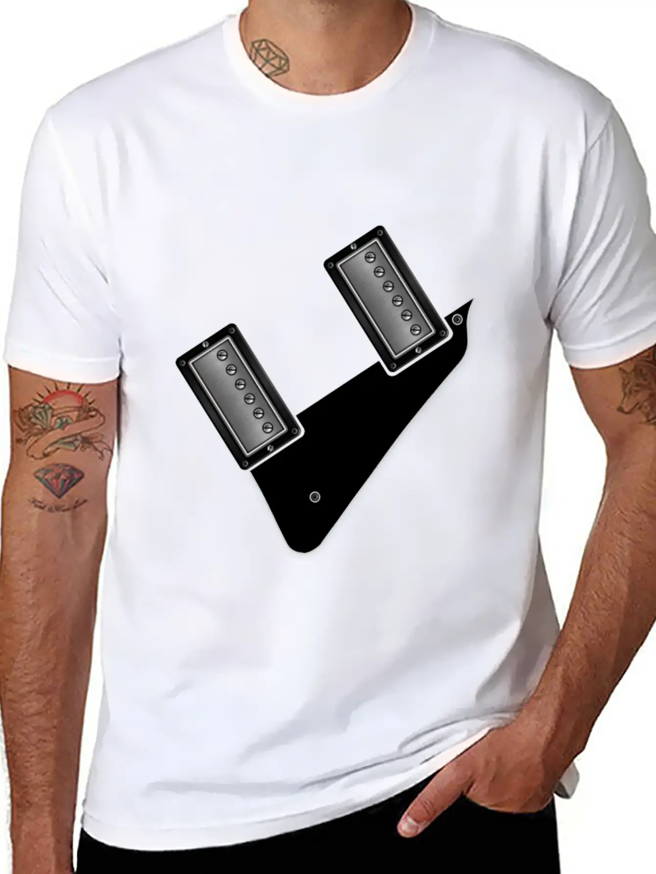 Guitar Humbuckers Timeless Short Sleeve Tee – Comfy And Minimalist Design