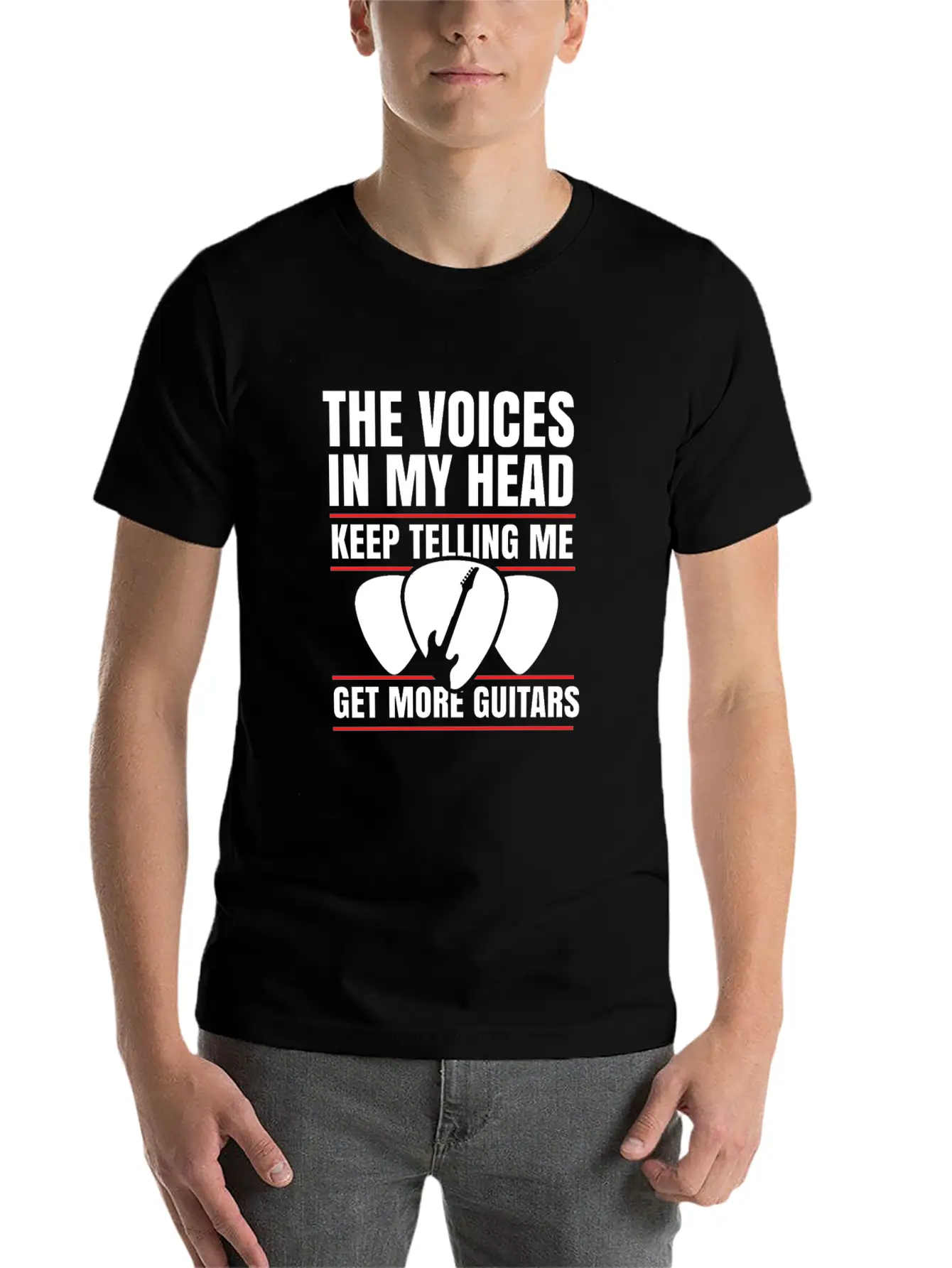 Guitar Musician Plectrum Instrument Gift Relaxed Everyday Tee – Lightweight And Durable Cotton