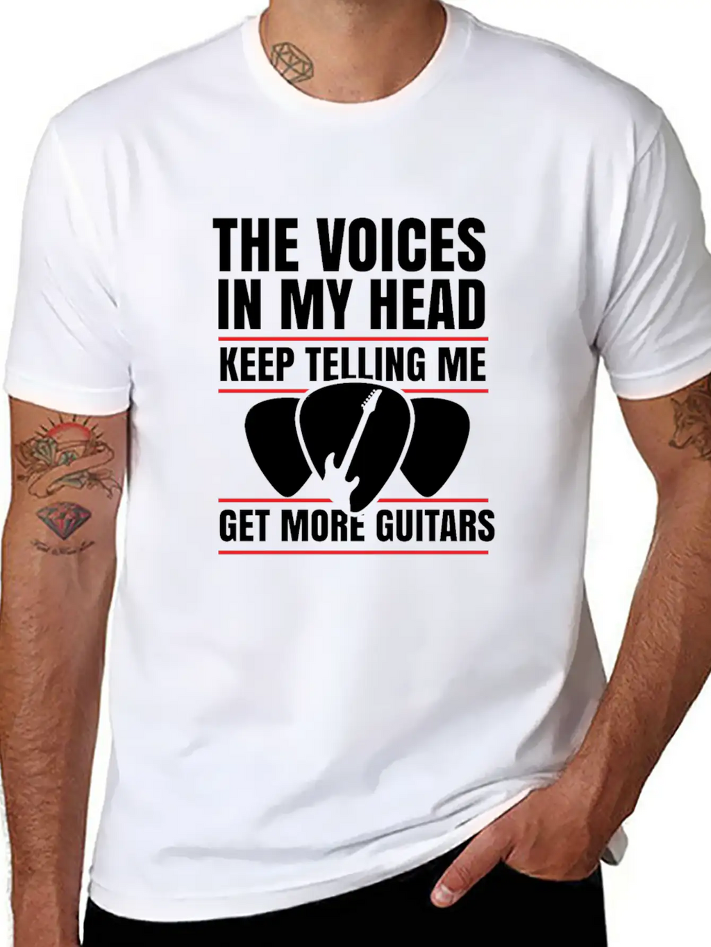 Guitar Musician Plectrum Instrument Gift Relaxed Everyday Tee – Lightweight And Durable Cotton