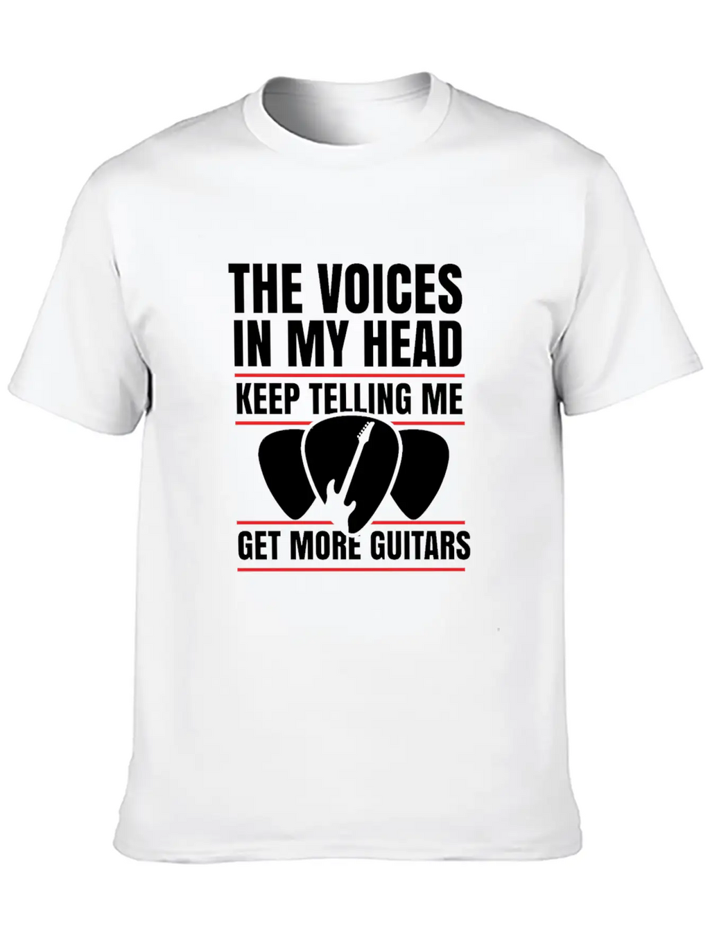 Guitar Musician Plectrum Instrument Gift Relaxed Everyday Tee – Lightweight And Durable Cotton