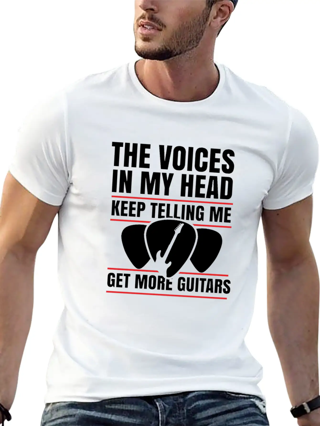 Guitar Musician Plectrum Instrument Gift Relaxed Everyday Tee – Lightweight And Durable Cotton