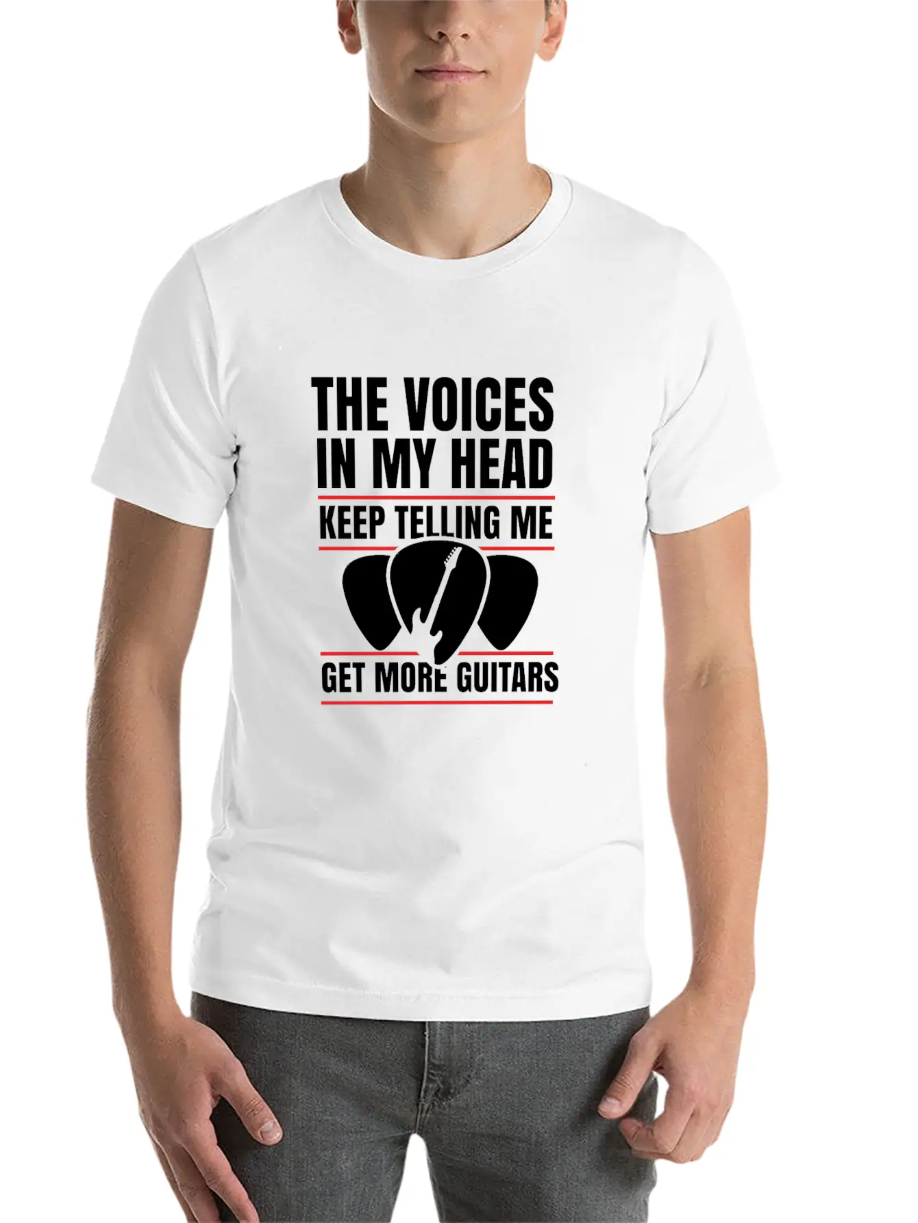 Guitar Musician Plectrum Instrument Gift Relaxed Everyday Tee – Lightweight And Durable Cotton