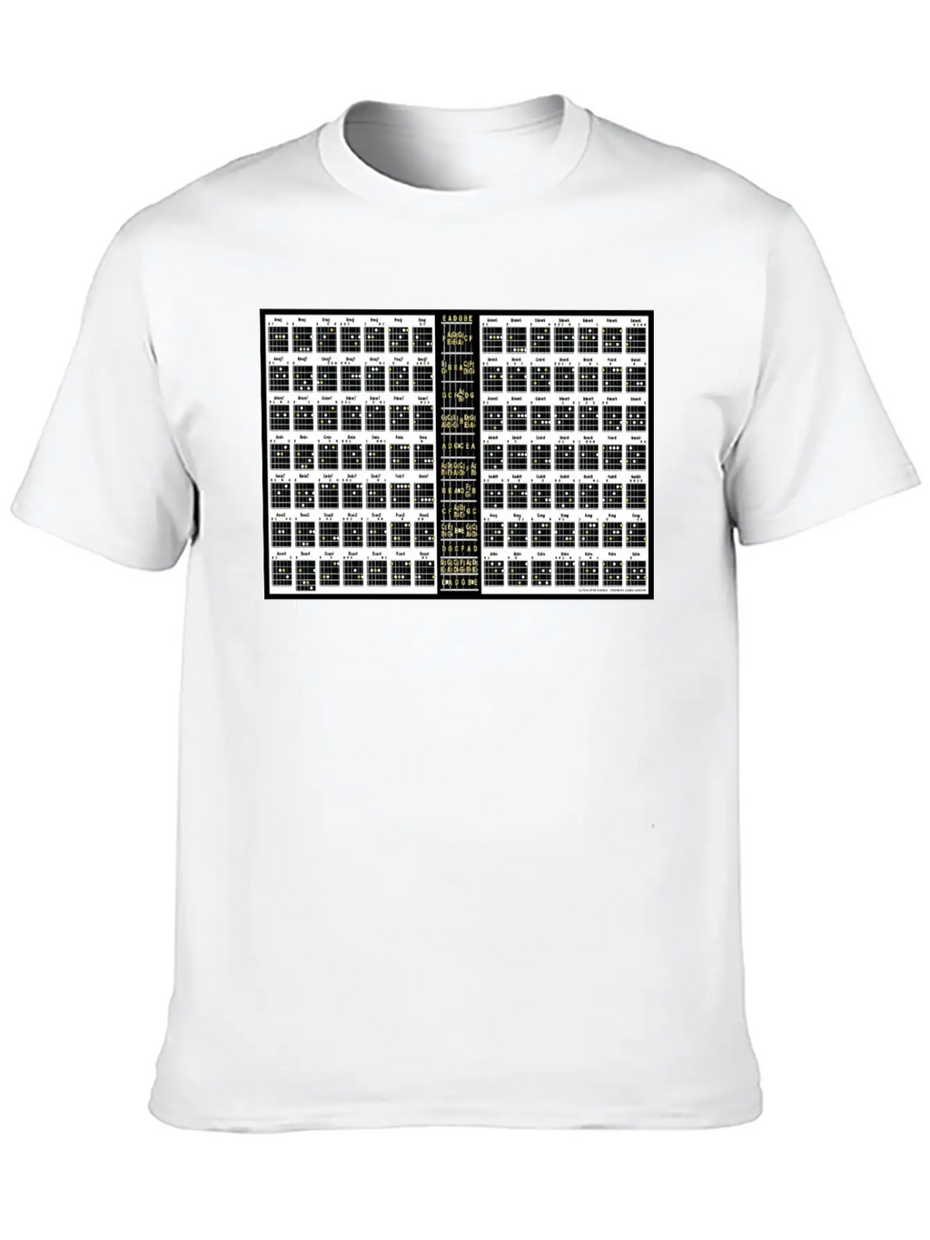 Guitar Open Chords Poster Classic Cotton Tee – Unisex Comfort For Any Season