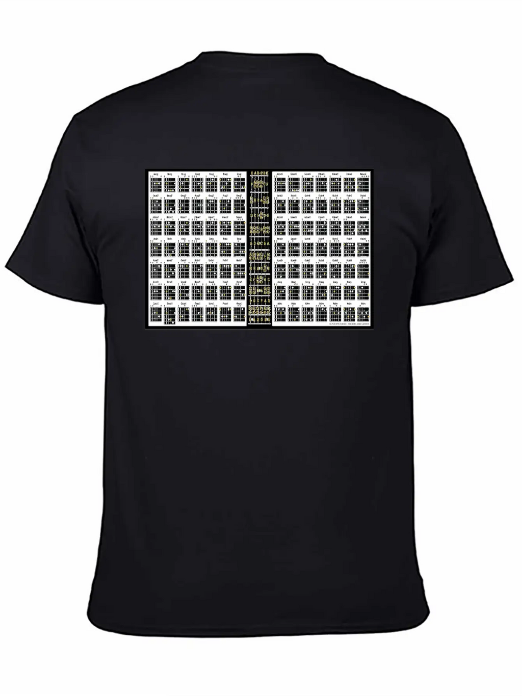 Guitar Open Chords Poster Classic Cotton Tee – Unisex Comfort For Any Season