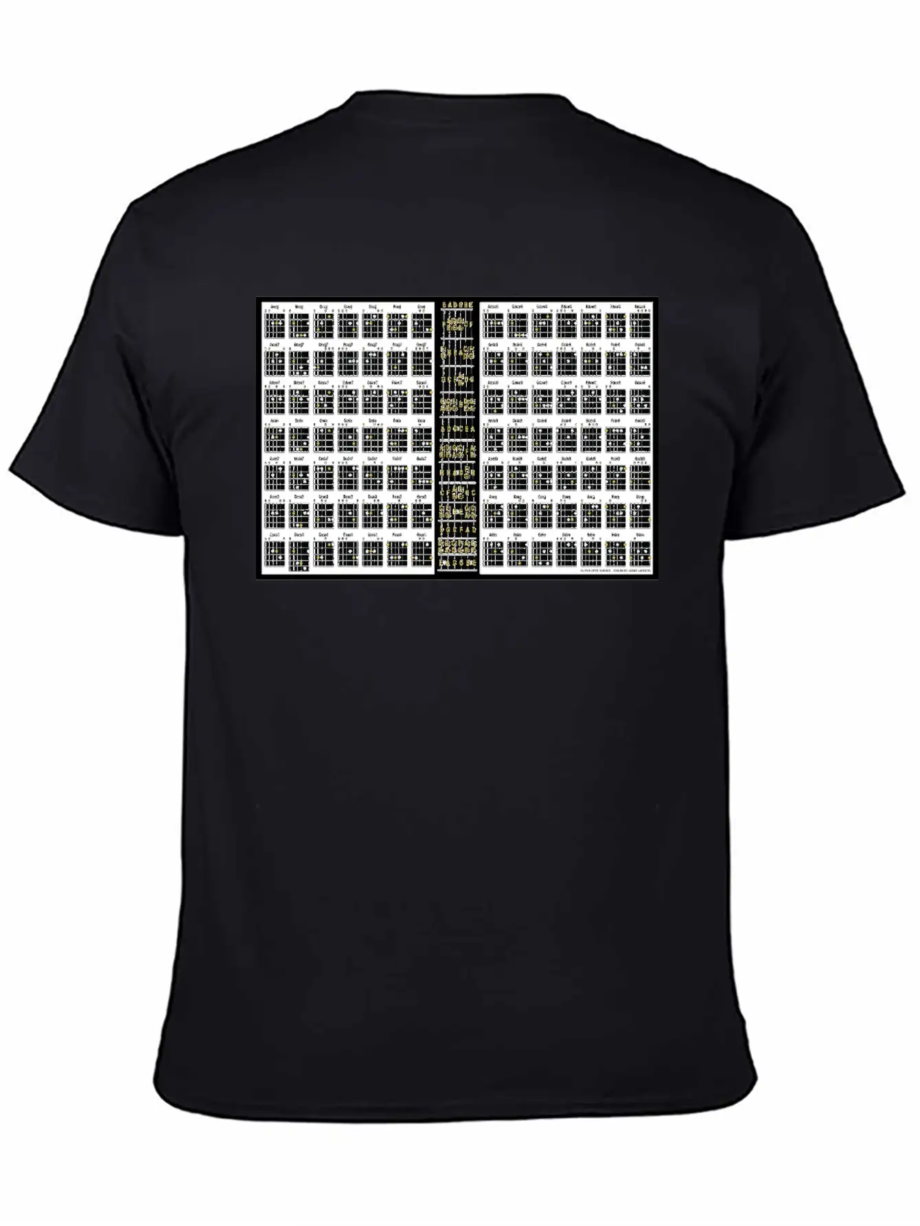 Guitar Open Chords Poster Classic Cotton Tee – Unisex Comfort For Any Season