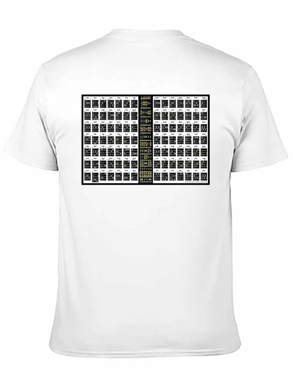 Guitar Open Chords Poster Classic Cotton Tee – Unisex Comfort For Any Season