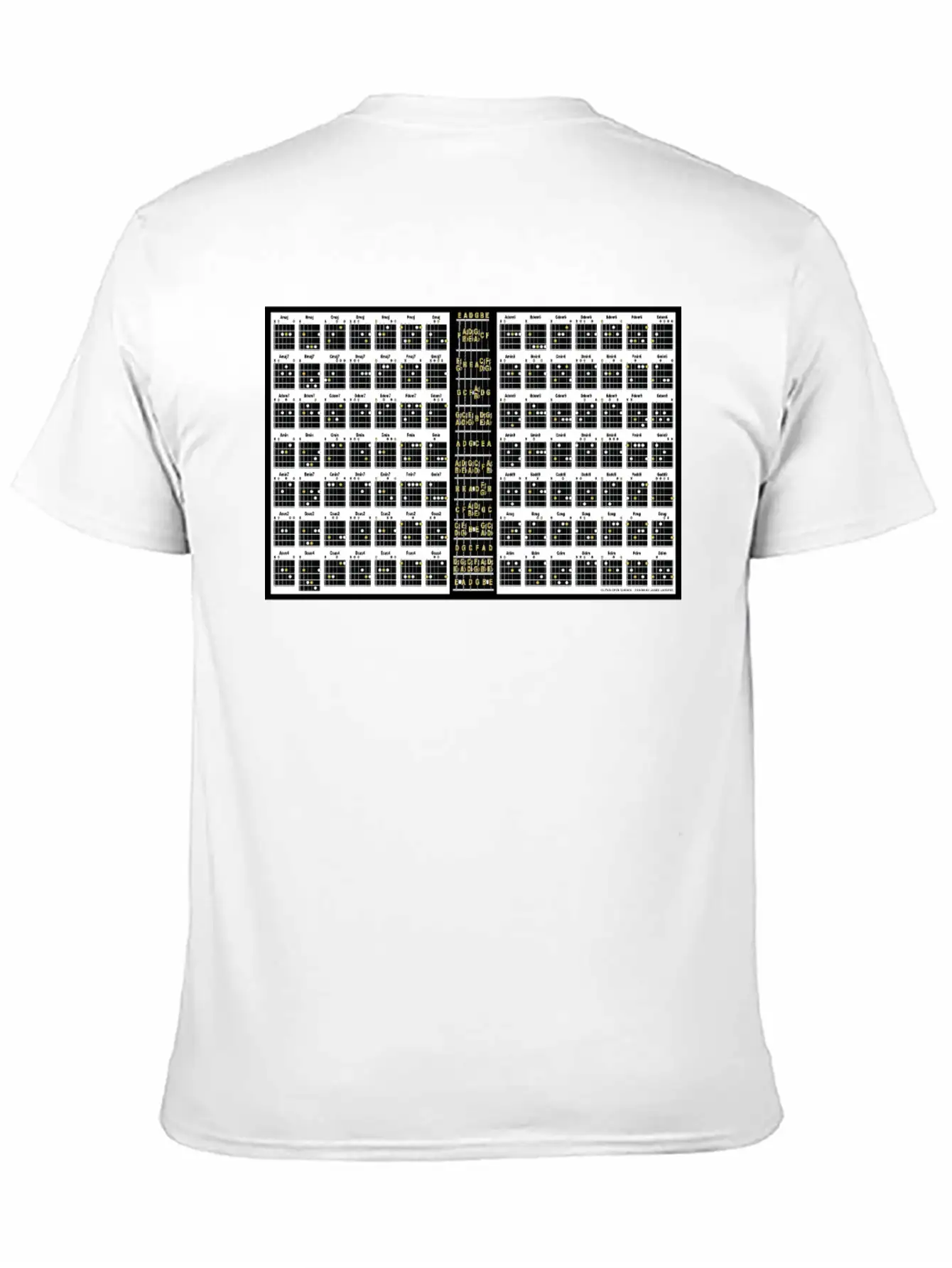 Guitar Open Chords Poster Classic Cotton Tee – Unisex Comfort For Any Season