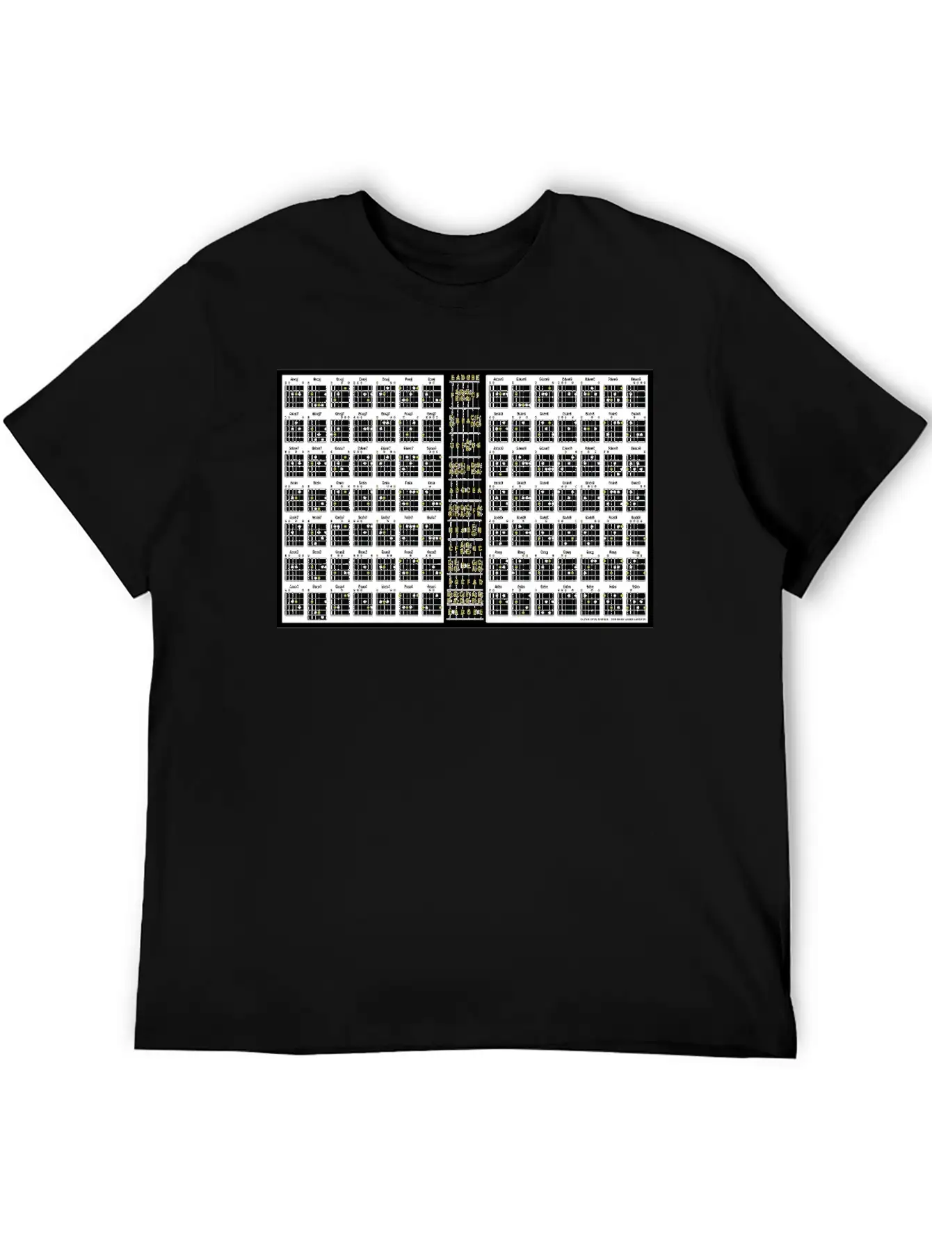 Guitar Open Chords Poster Classic Cotton Tee – Unisex Comfort For Any Season