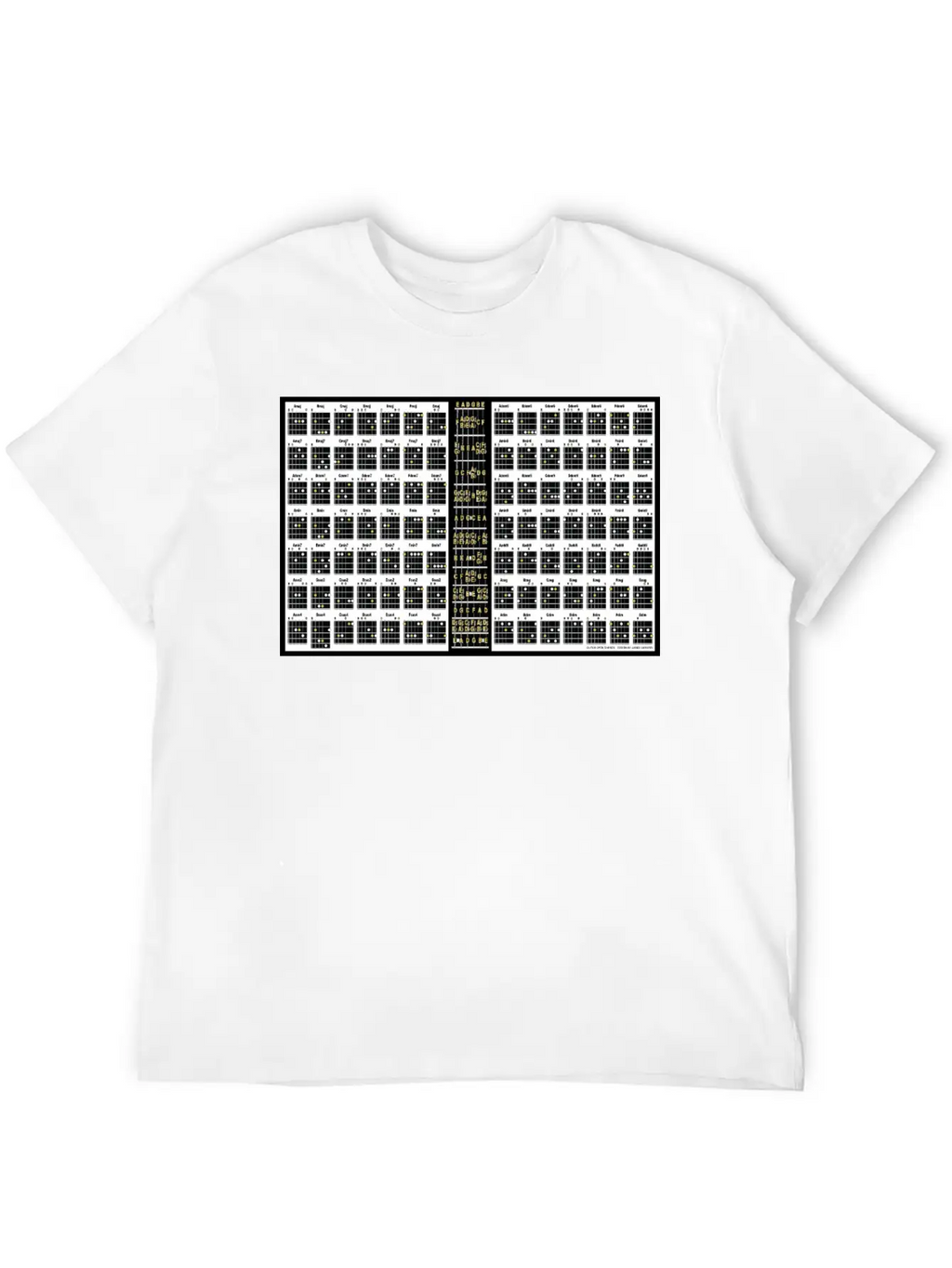 Guitar Open Chords Poster Classic Cotton Tee – Unisex Comfort For Any Season