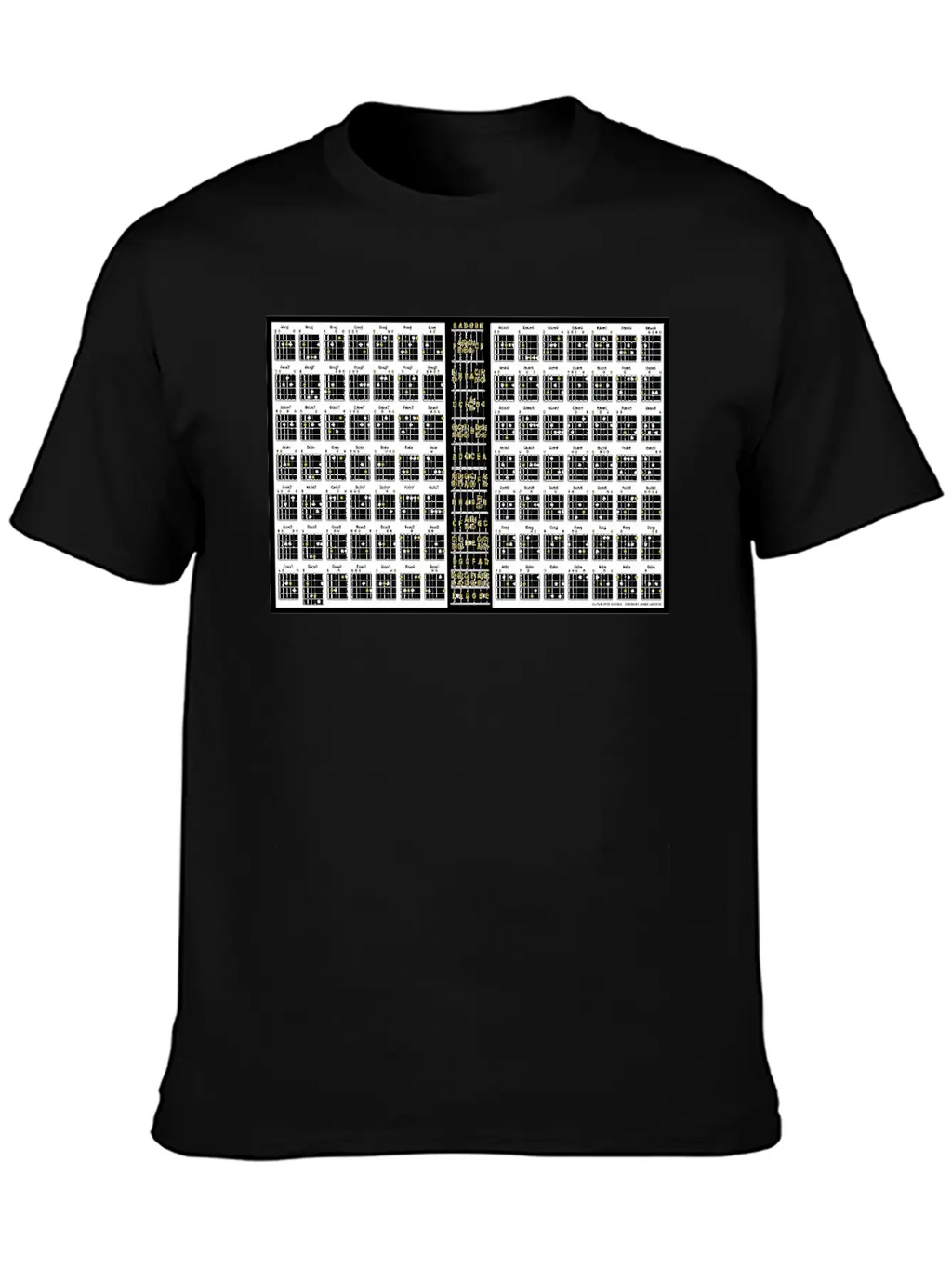 Guitar Open Chords Poster Classic Cotton Tee – Unisex Comfort For Any Season