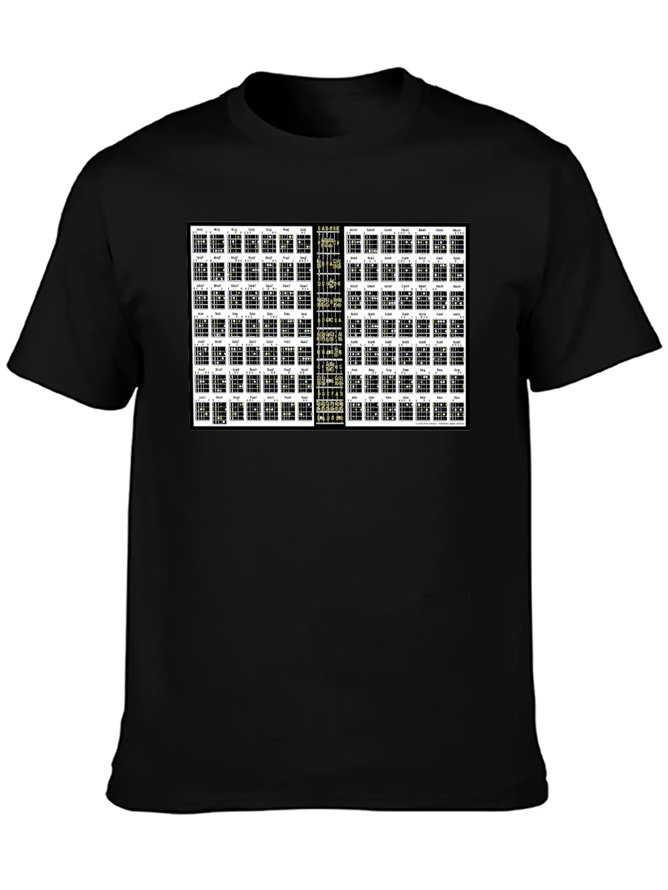 Guitar Open Chords Poster Classic Cotton Tee – Unisex Comfort For Any Season