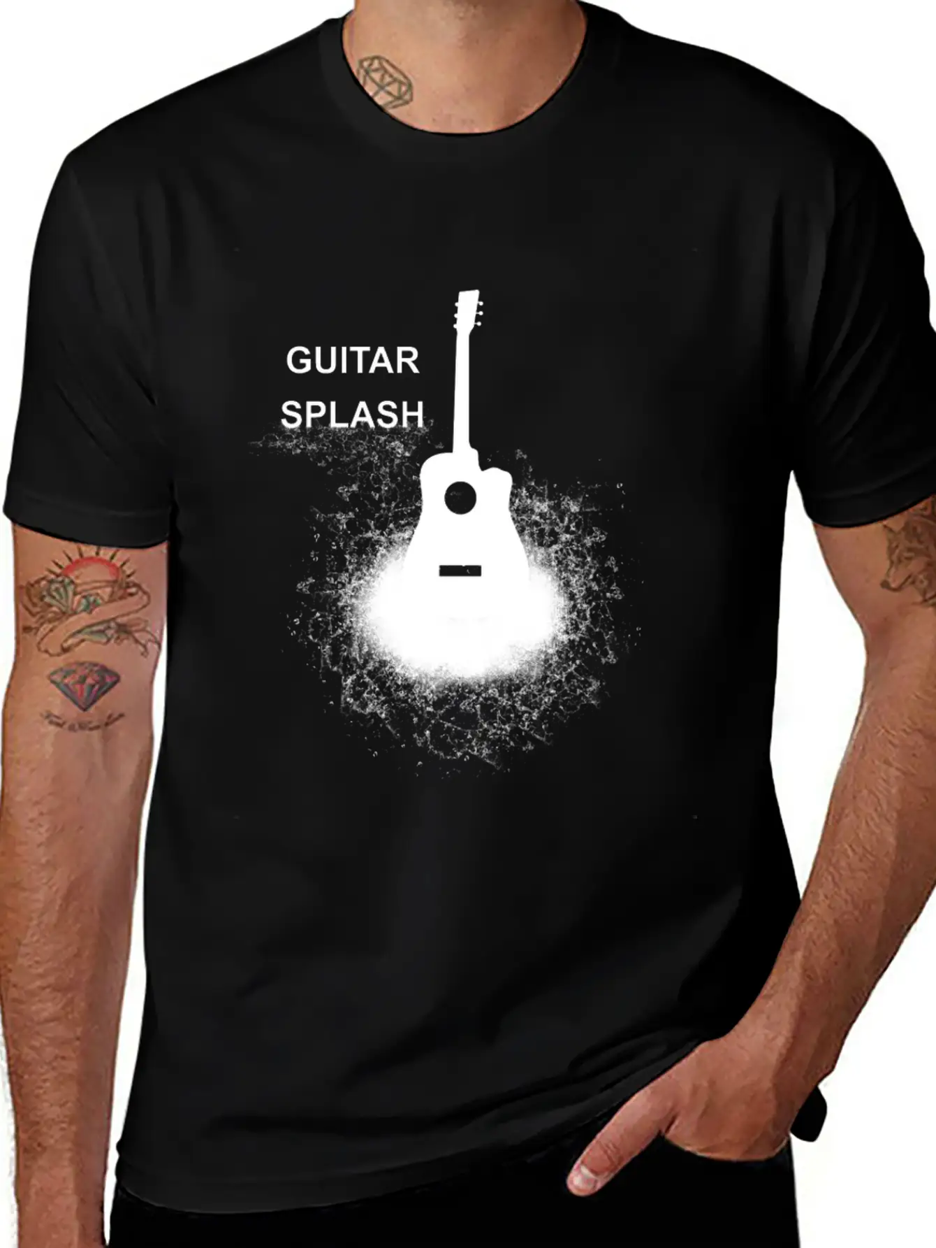 GUITAR SPLASH 2 Classic Cotton Tee – Unisex Comfort For Any Season
