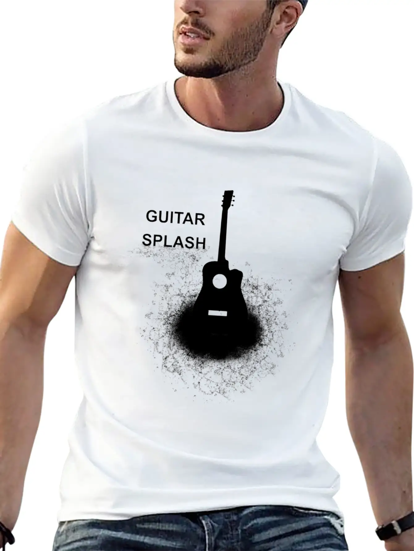GUITAR SPLASH 2 Classic Cotton Tee – Unisex Comfort For Any Season