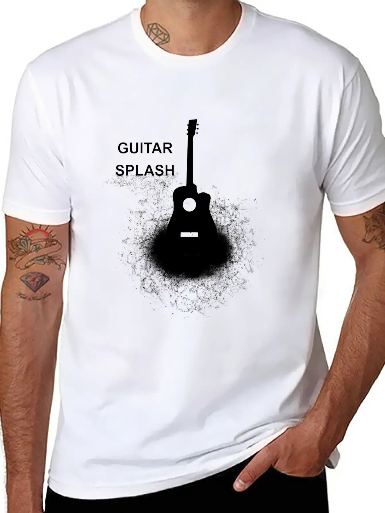 GUITAR SPLASH 2 Classic Cotton Tee – Unisex Comfort For Any Season