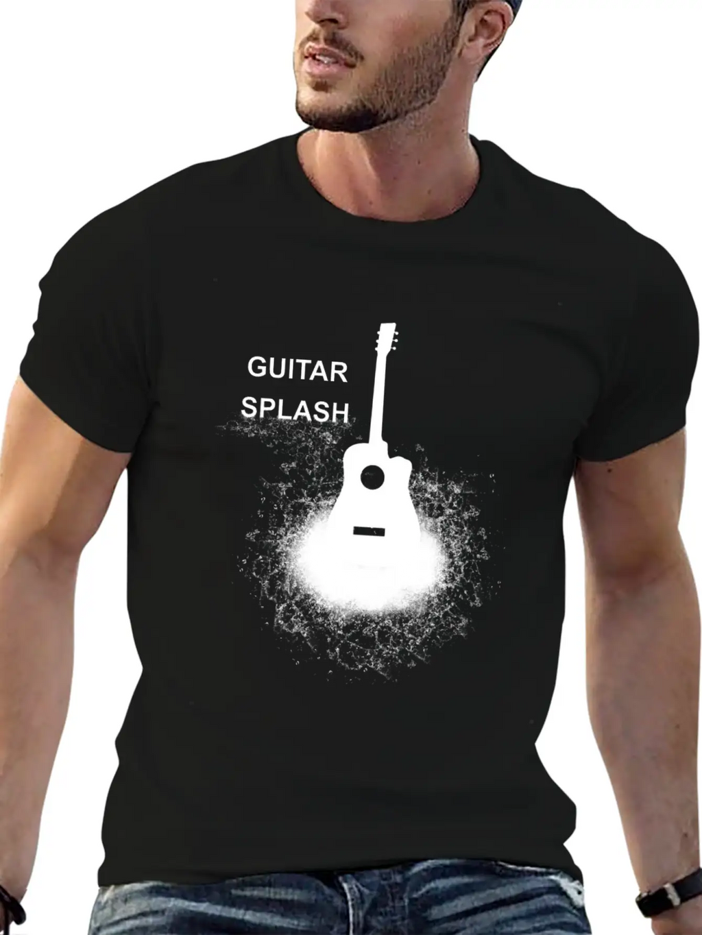 GUITAR SPLASH 2 Classic Cotton Tee – Unisex Comfort For Any Season