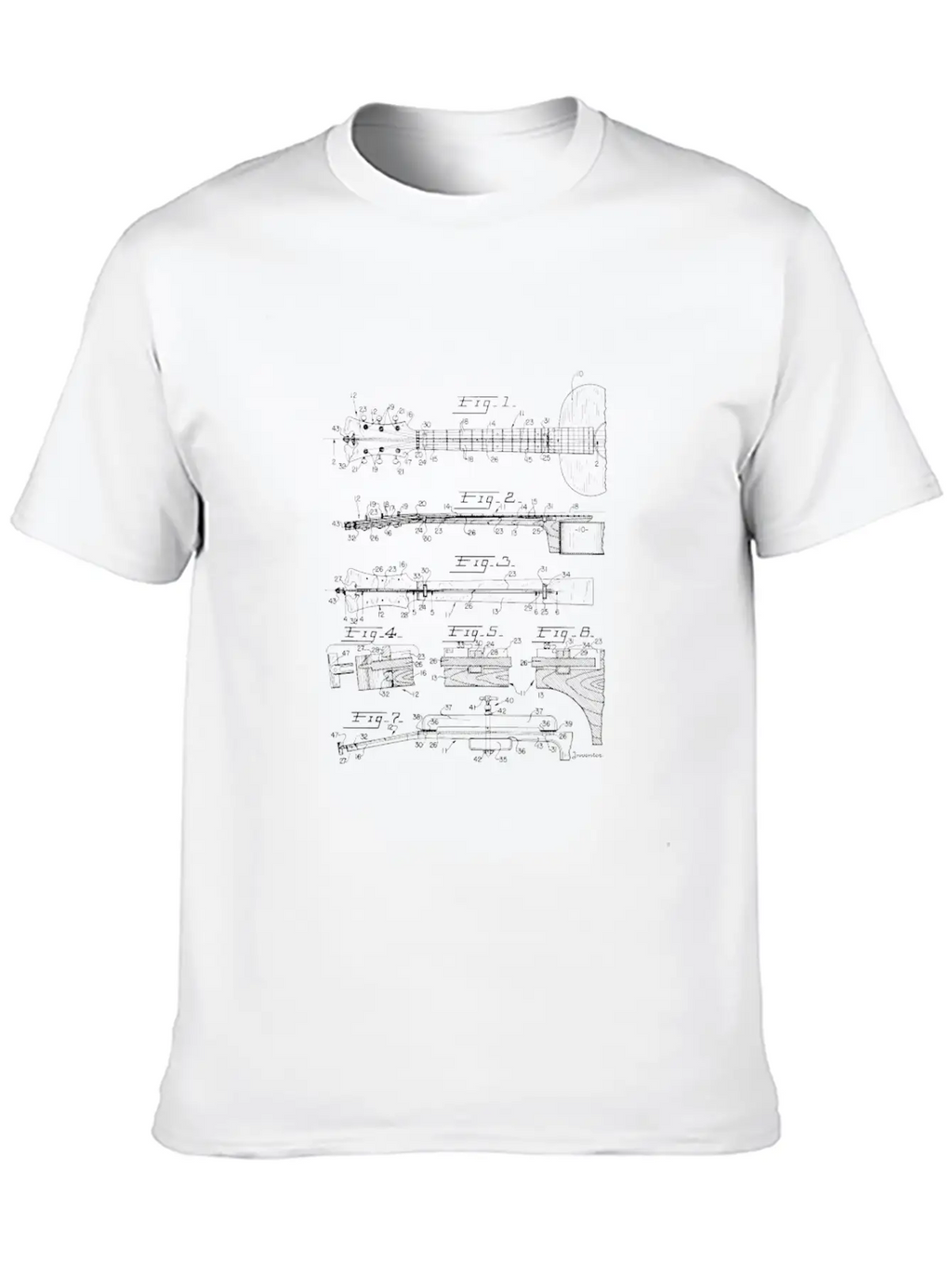 Guitar Technic Drawing Design Guitar Player Gift Unisex Casual T-Shirt – Clean Design For Daily Comfort