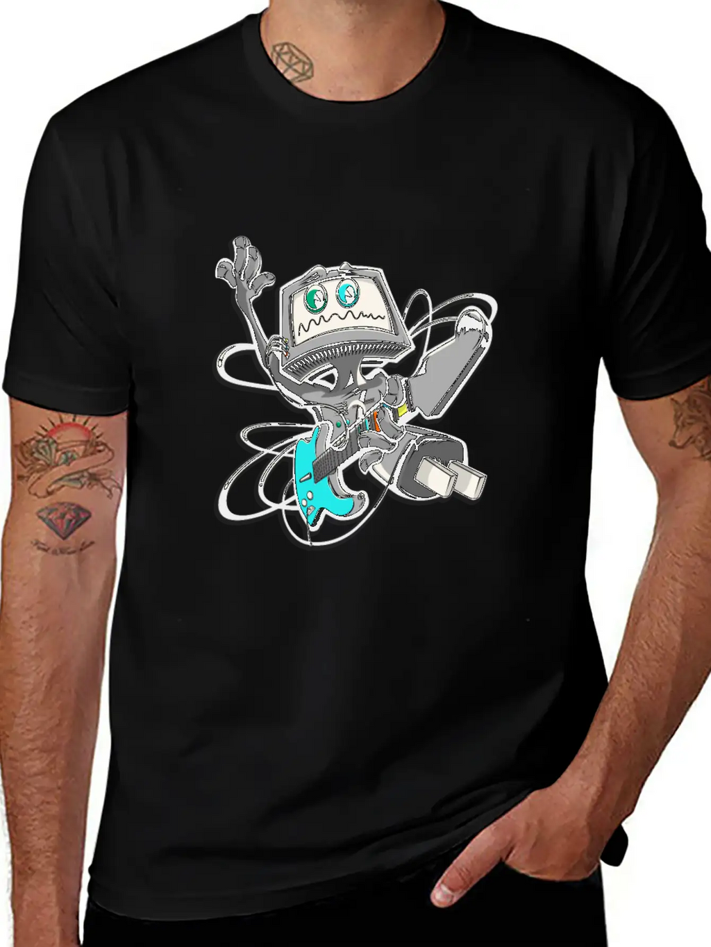 Guitar Unisex Casual T-Shirt – Clean Design For Daily Comfort
