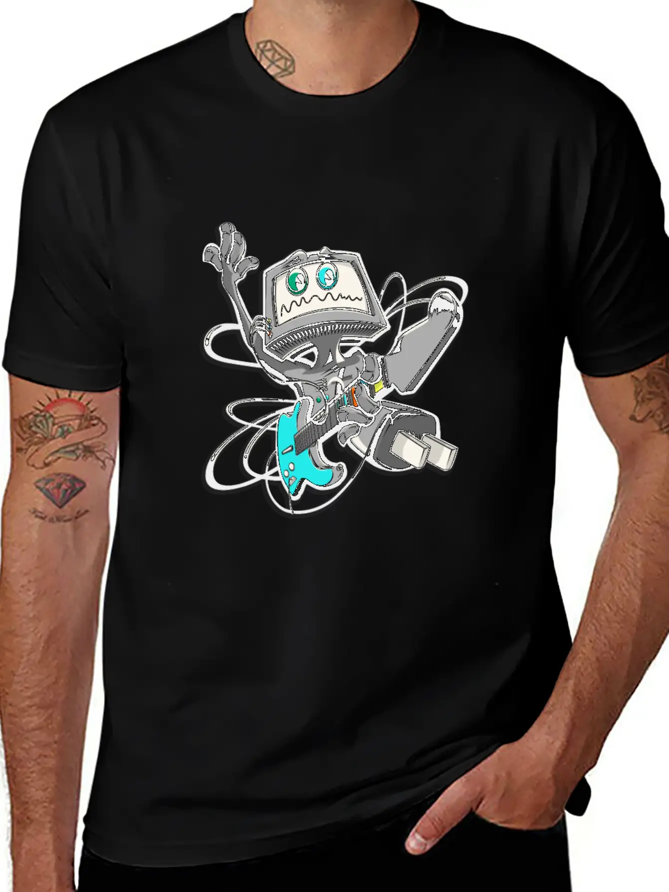Guitar Unisex Casual T-Shirt – Clean Design For Daily Comfort