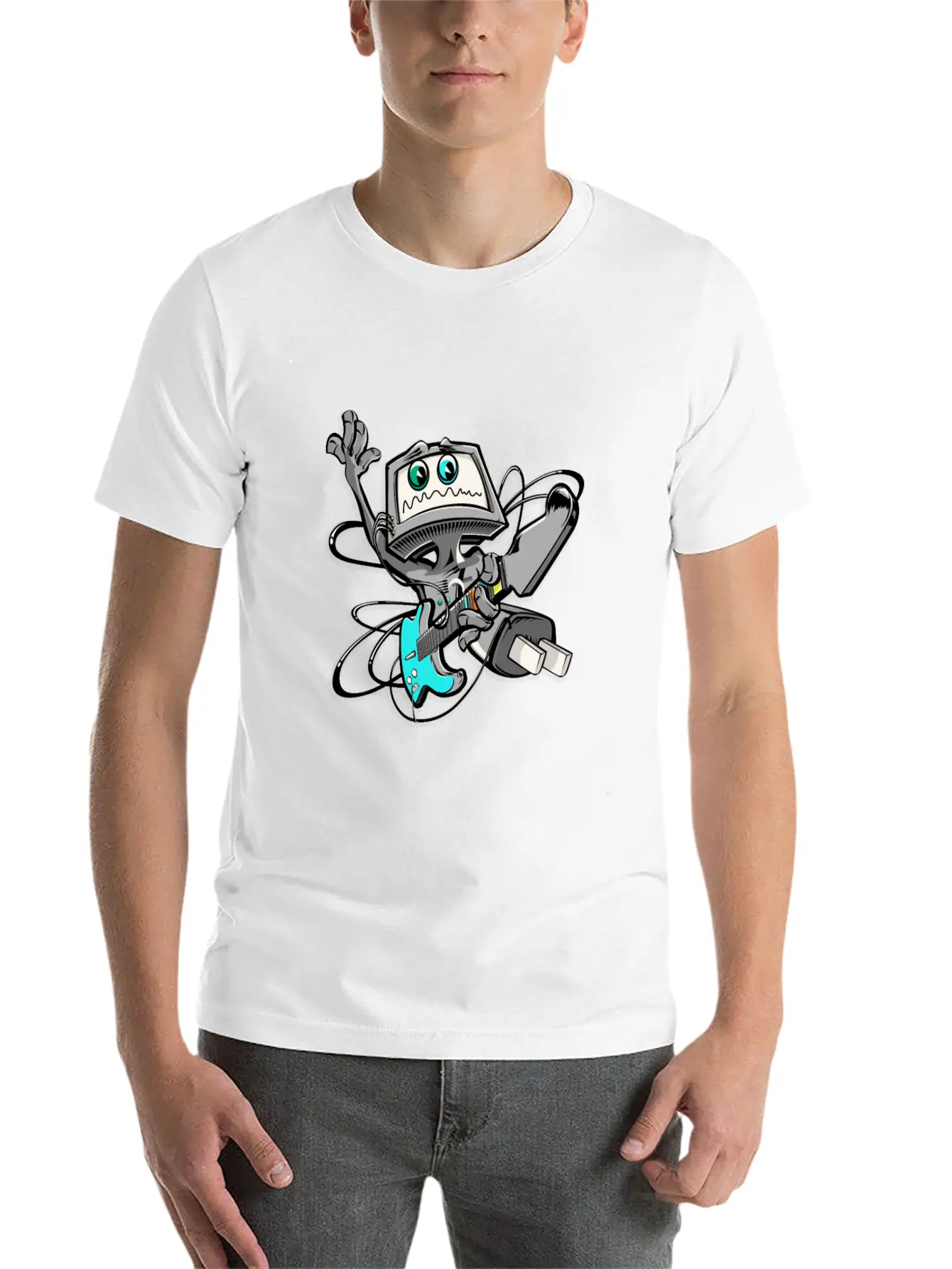 Guitar Unisex Casual T-Shirt – Clean Design For Daily Comfort