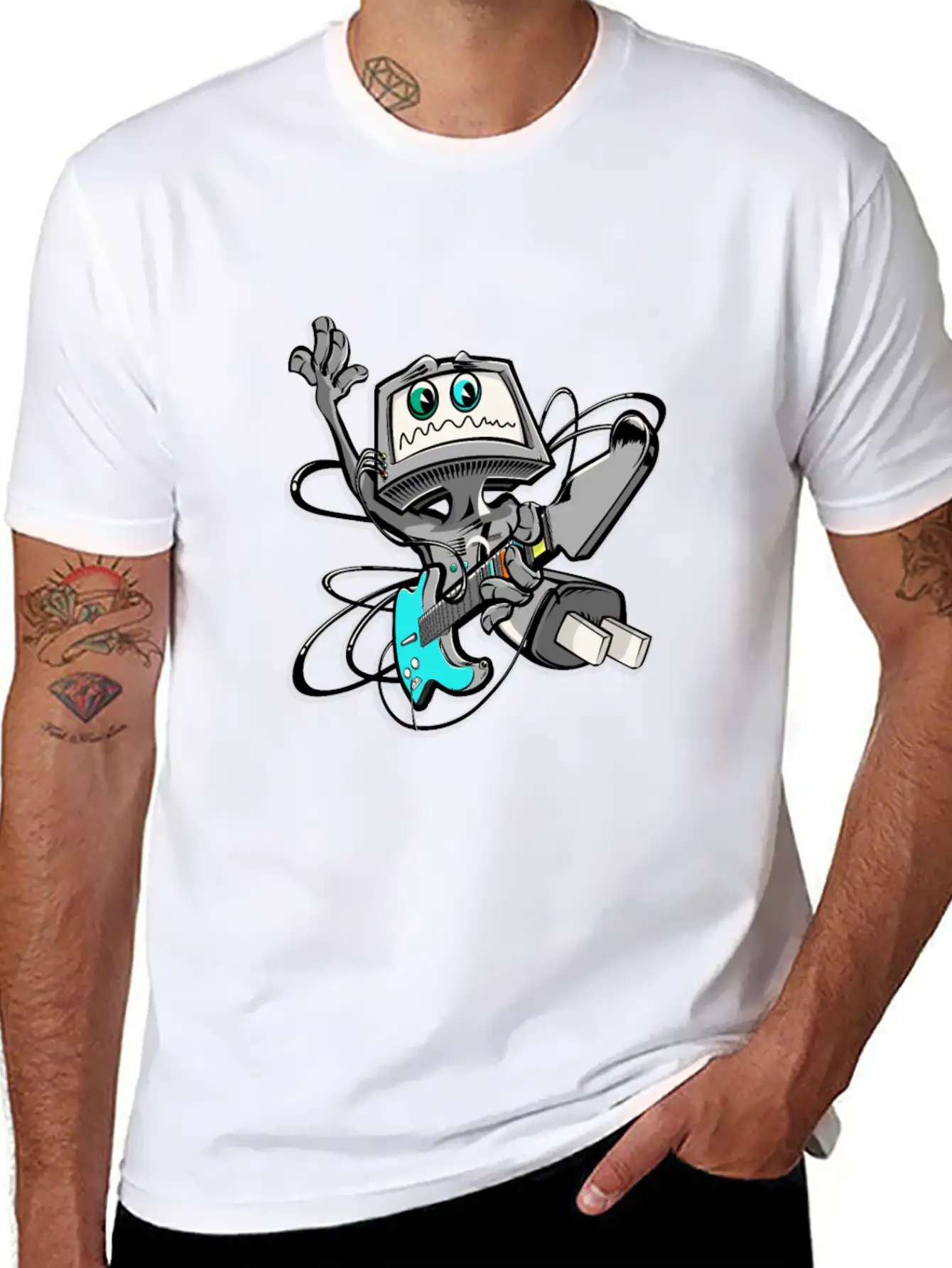 Guitar Unisex Casual T-Shirt – Clean Design For Daily Comfort