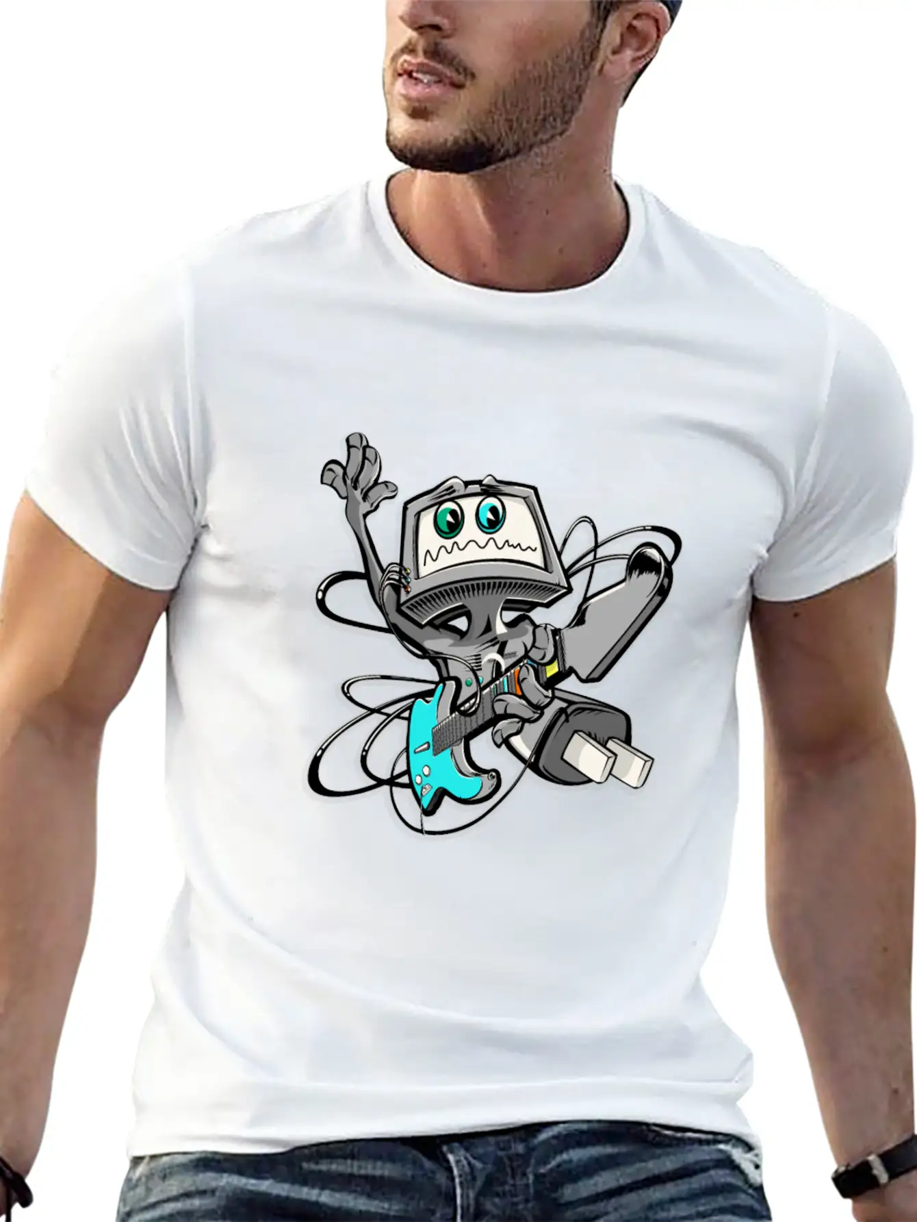 Guitar Unisex Casual T-Shirt – Clean Design For Daily Comfort