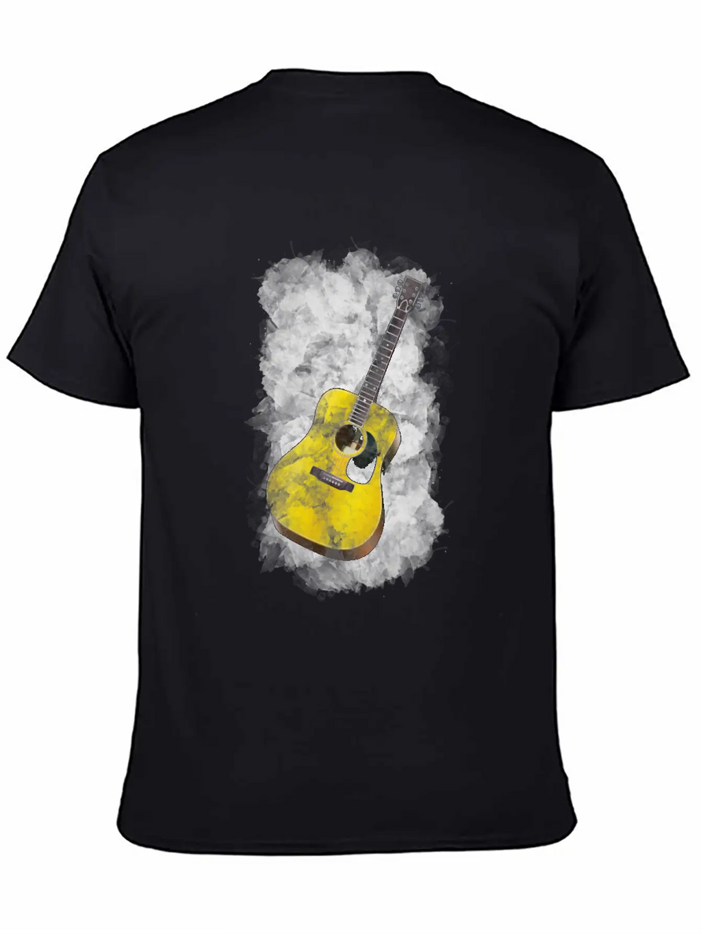 Guitar Watercolor Art / Love Music Player Graphic Timeless Short Sleeve Tee – Comfy And Minimalist Design