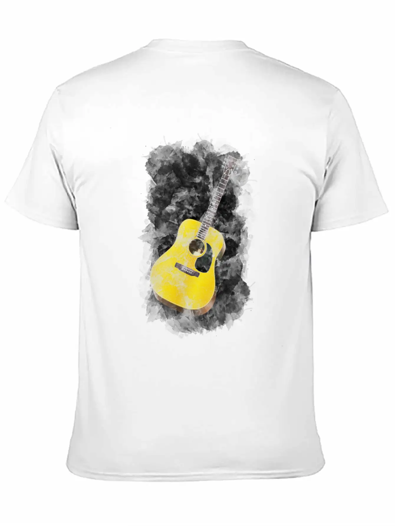 Guitar Watercolor Art / Love Music Player Graphic Timeless Short Sleeve Tee – Comfy And Minimalist Design