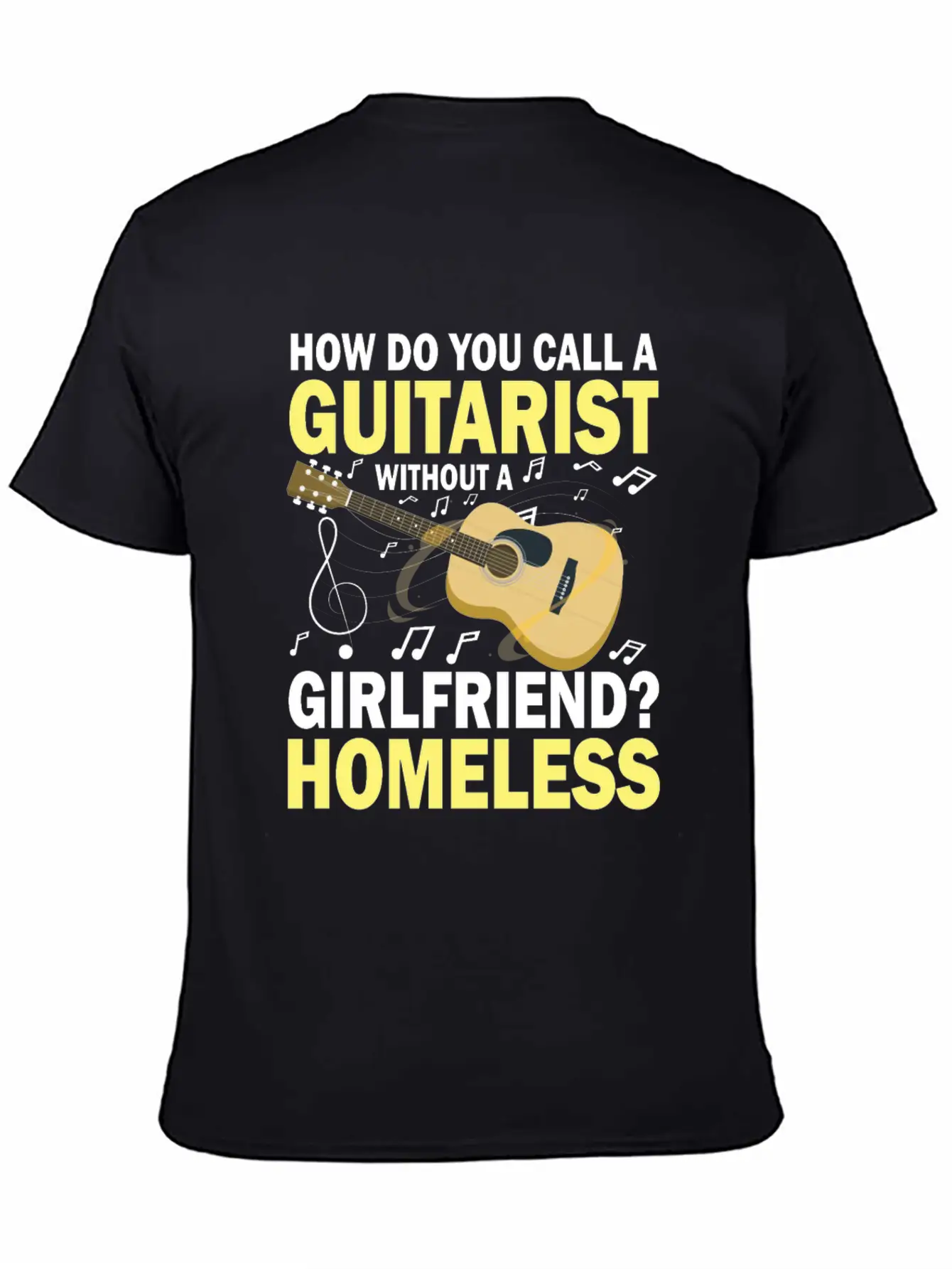 Guitarist Without A Girlfriend Homeless Breathable Soft Cotton T-Shirt – Timeless Casual Look