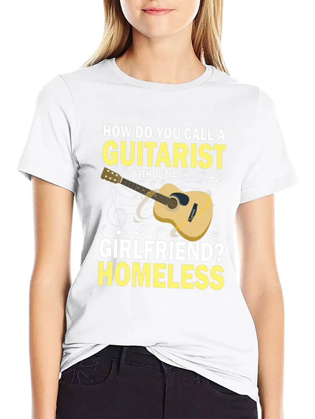 Guitarist Without A Girlfriend Homeless Breathable Soft Cotton T-Shirt – Timeless Casual Look