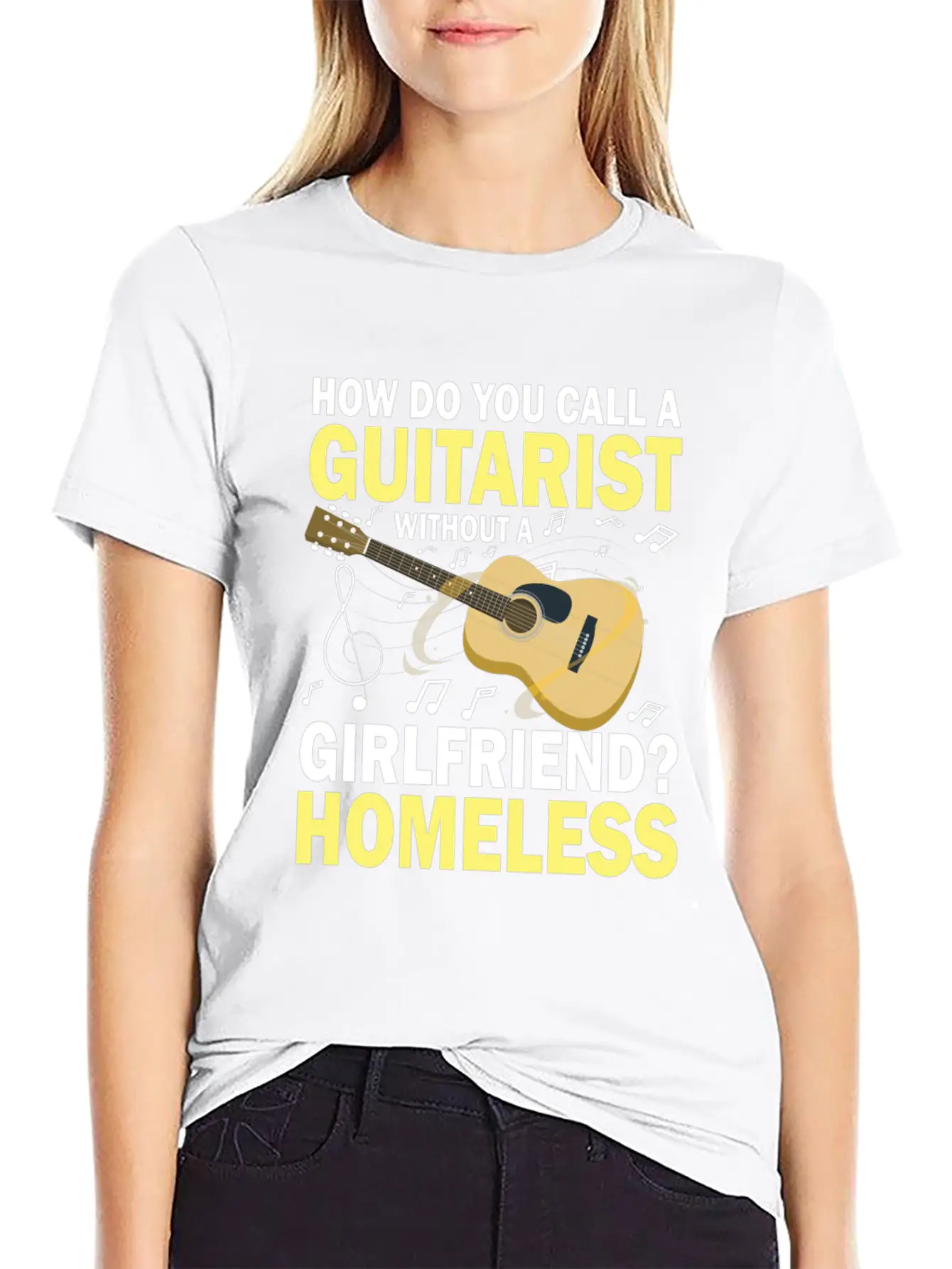Guitarist Without A Girlfriend Homeless Breathable Soft Cotton T-Shirt – Timeless Casual Look