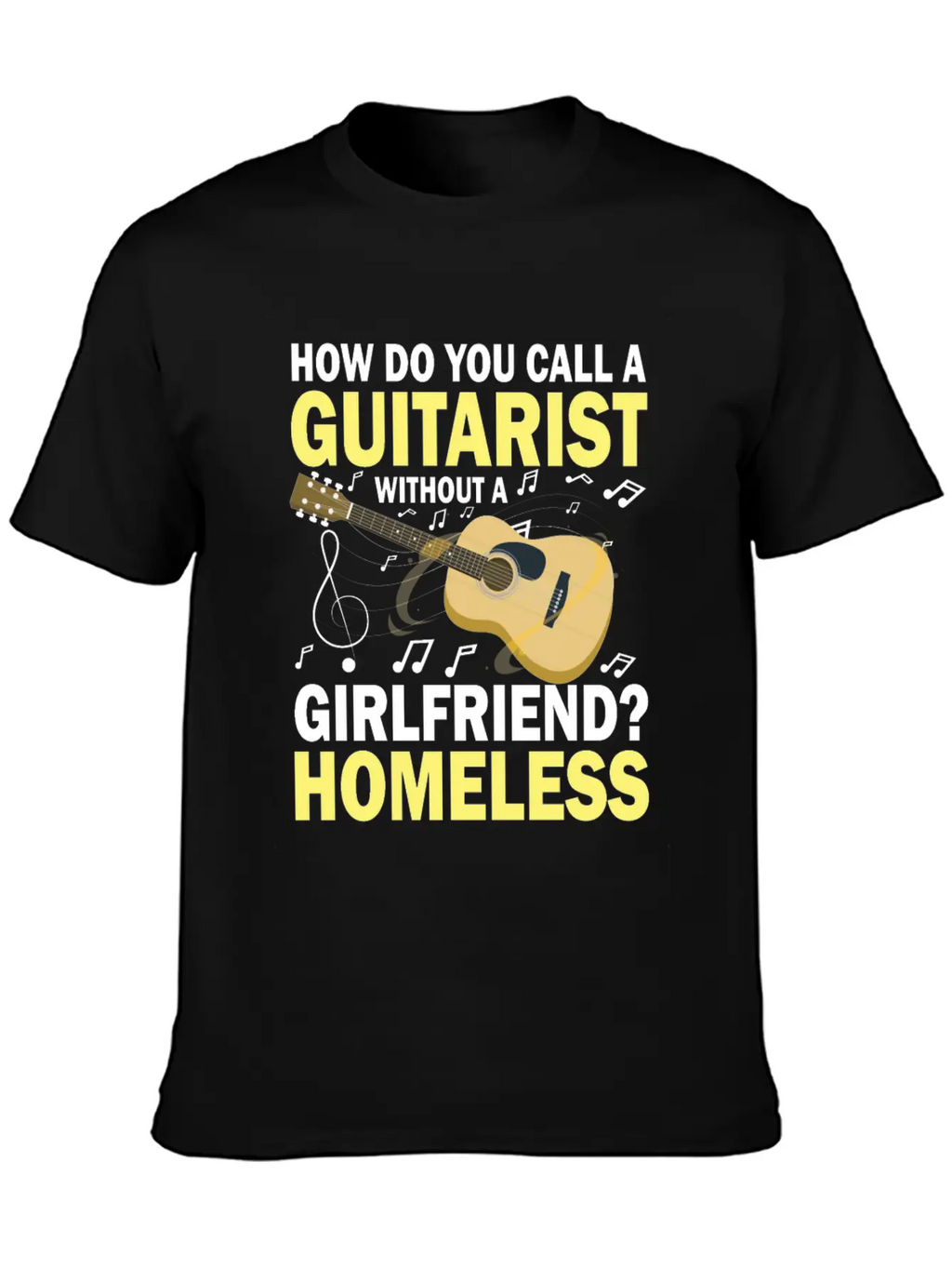 Guitarist Without A Girlfriend Homeless Breathable Soft Cotton T-Shirt – Timeless Casual Look