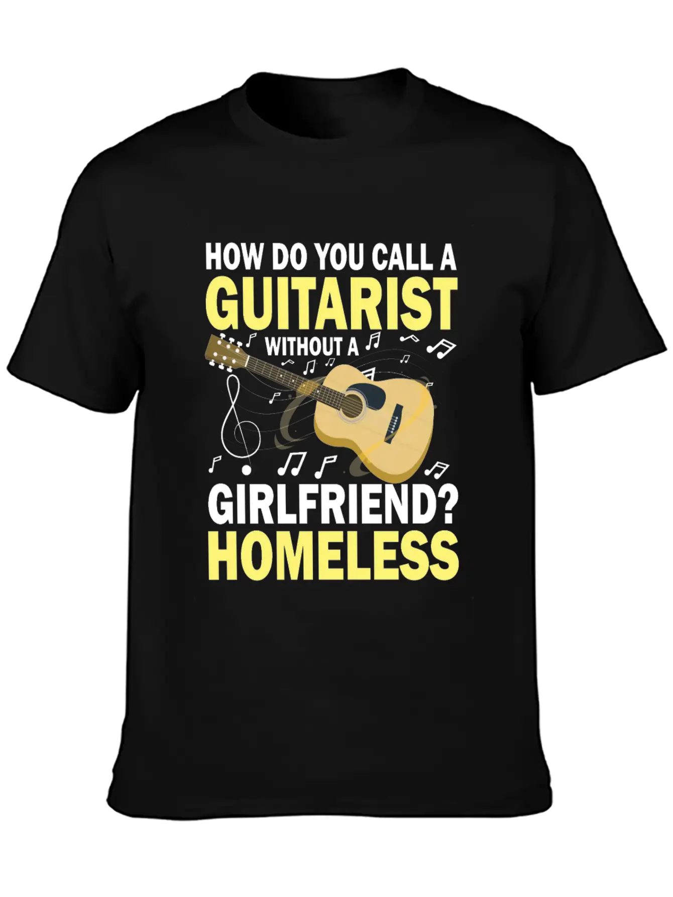 Guitarist Without A Girlfriend Homeless Breathable Soft Cotton T-Shirt – Timeless Casual Look