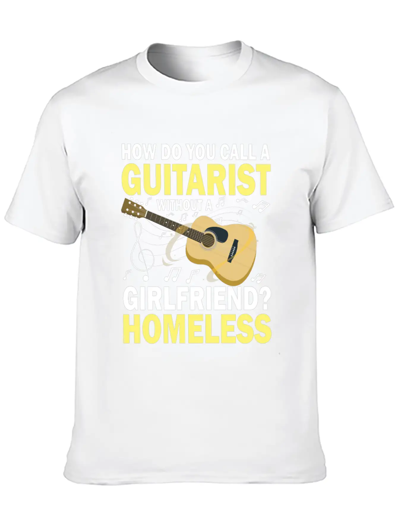 Guitarist Without A Girlfriend Homeless Breathable Soft Cotton T-Shirt – Timeless Casual Look
