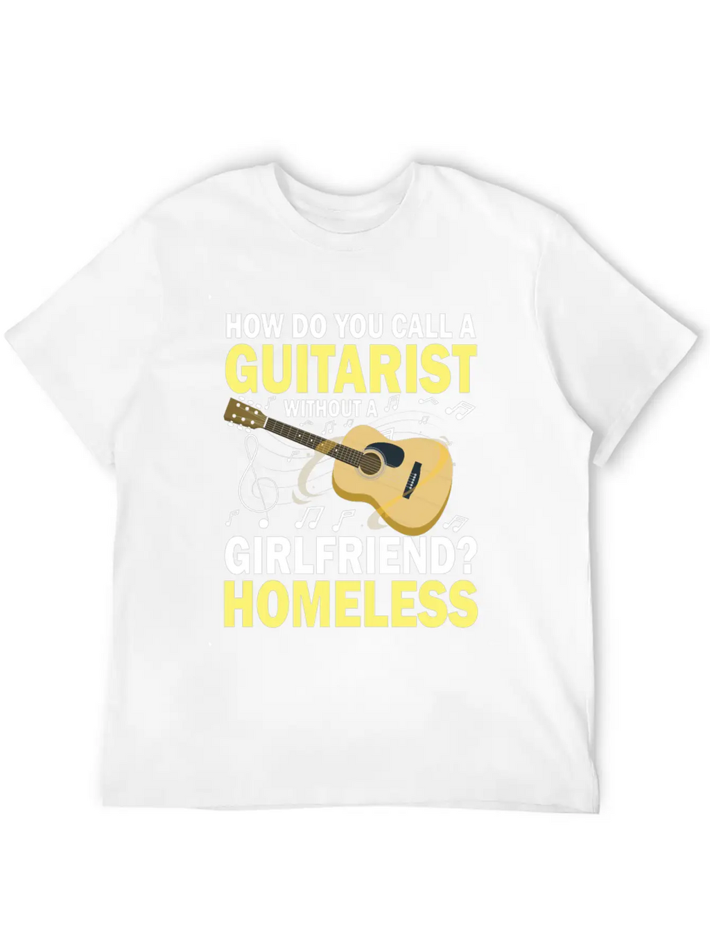Guitarist Without A Girlfriend Homeless Breathable Soft Cotton T-Shirt – Timeless Casual Look