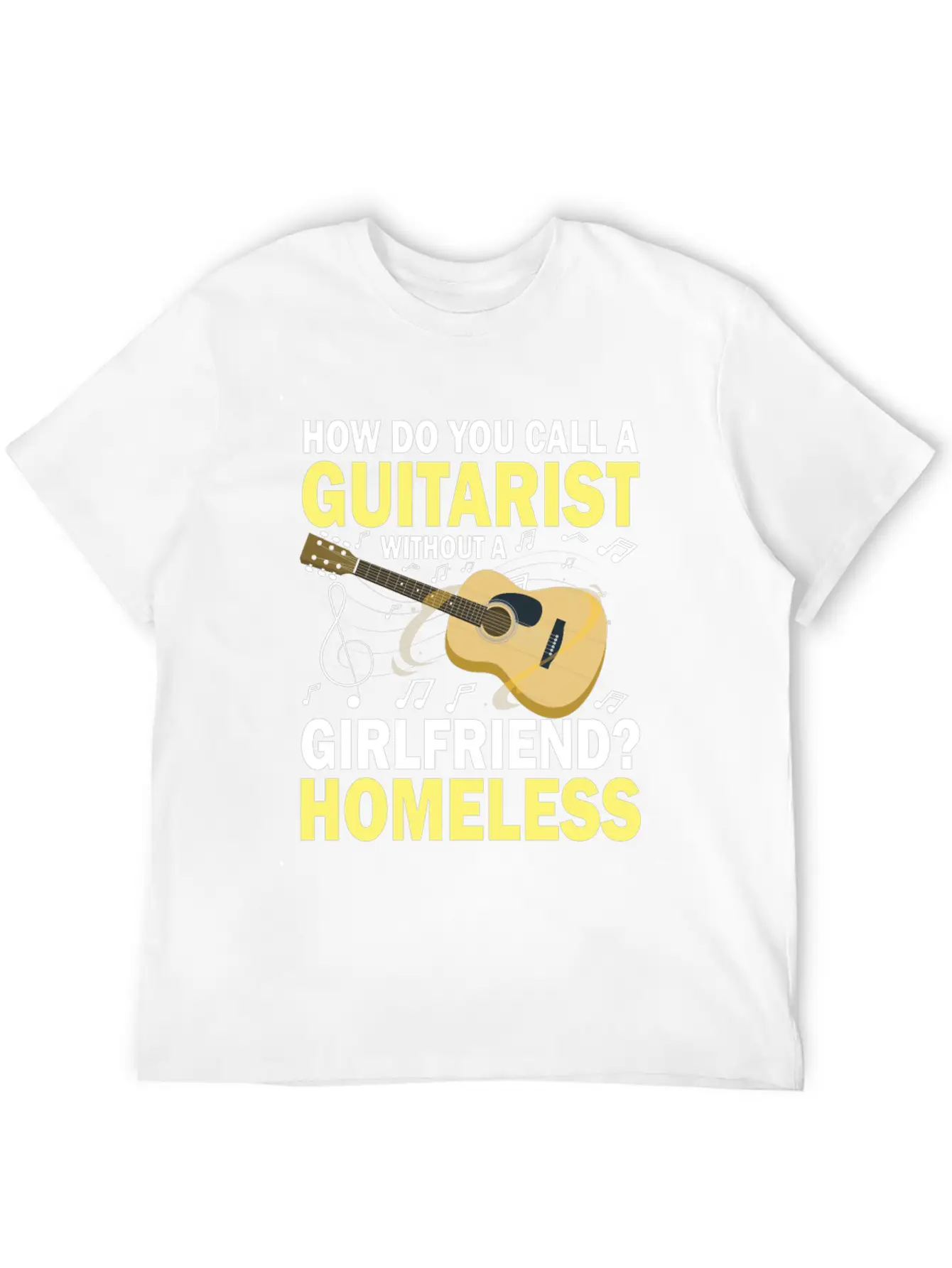 Guitarist Without A Girlfriend Homeless Breathable Soft Cotton T-Shirt – Timeless Casual Look