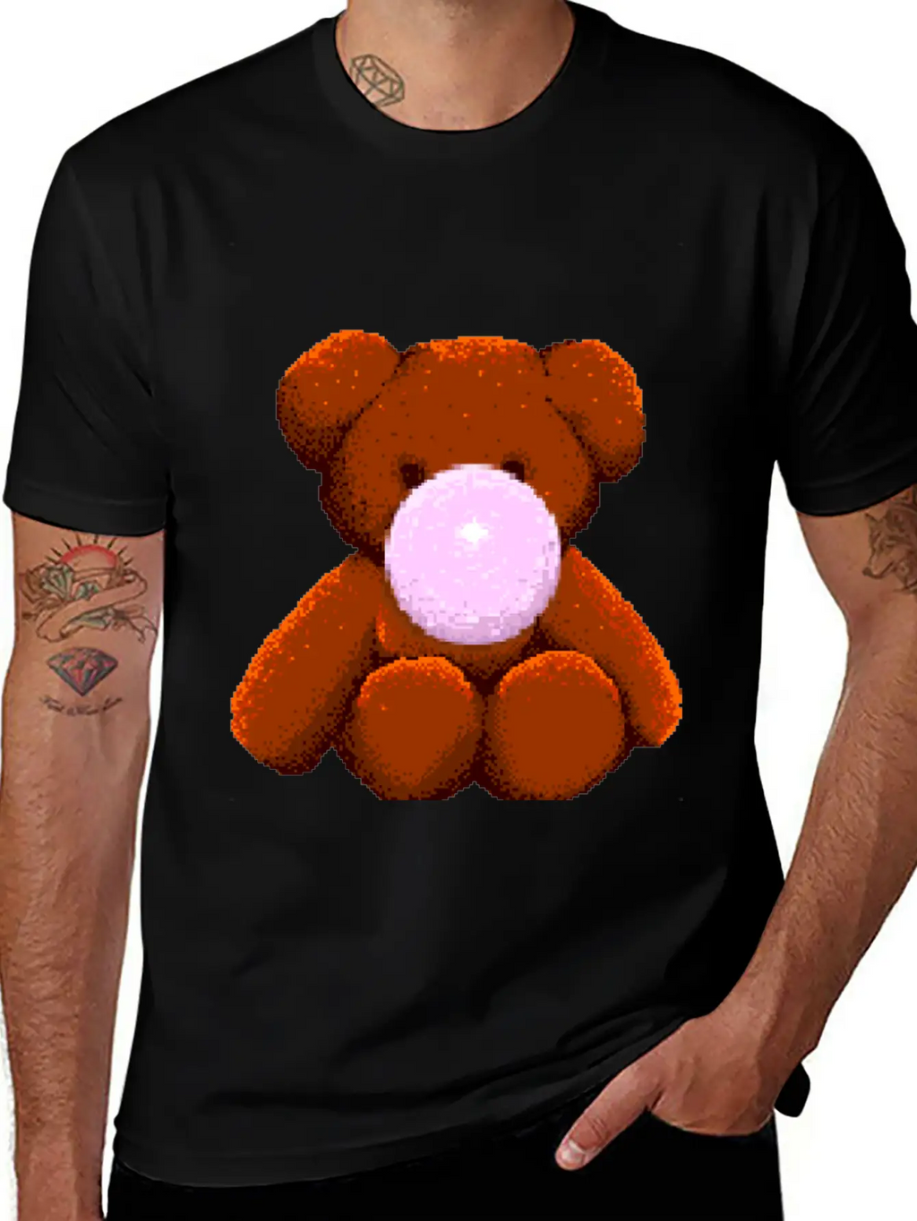 Gummy Bear 8bit Essential Cotton Tee For Daily Outfits – Unisex Style
