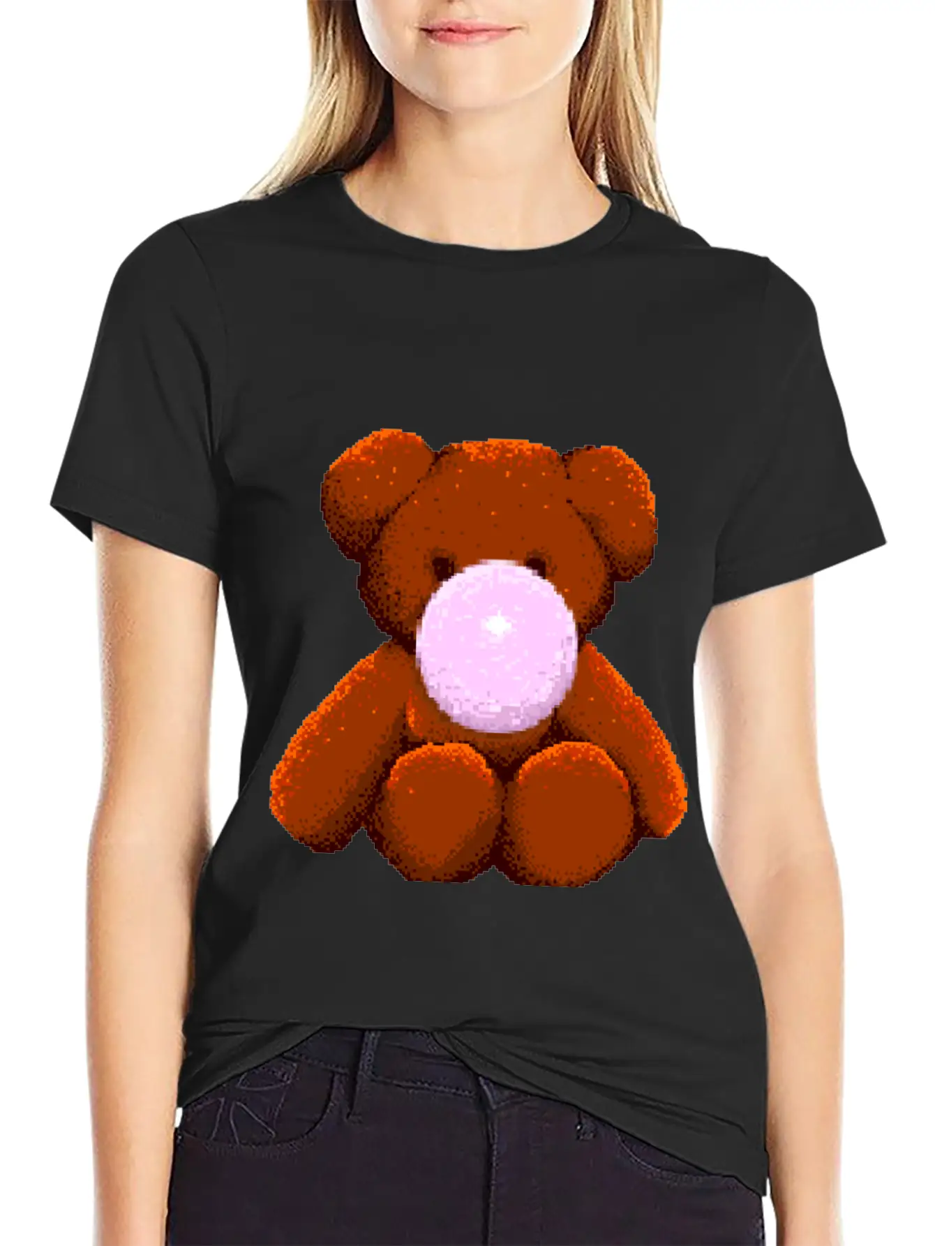 Gummy Bear 8bit Essential Cotton Tee For Daily Outfits – Unisex Style