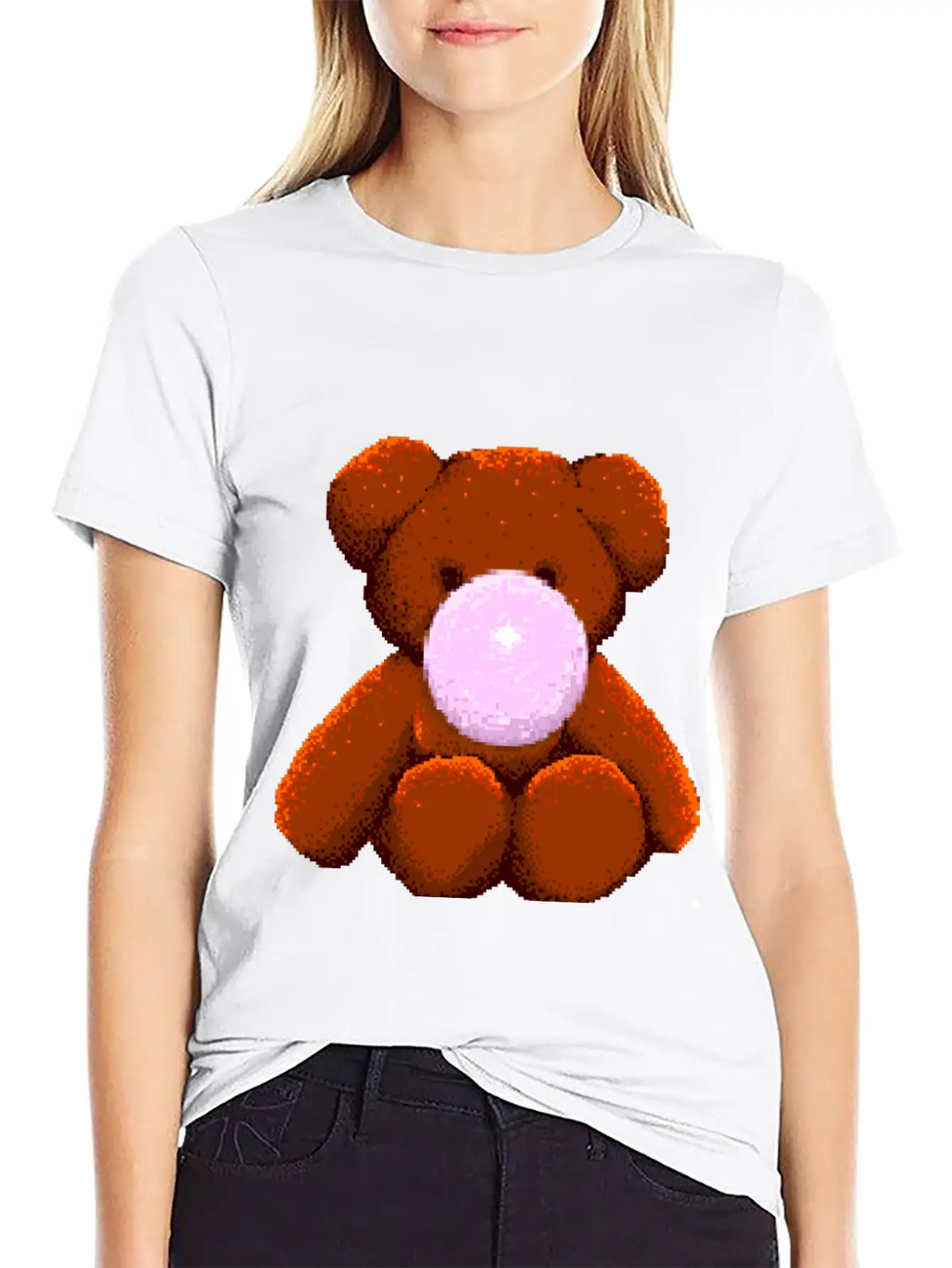 Gummy Bear 8bit Essential Cotton Tee For Daily Outfits – Unisex Style