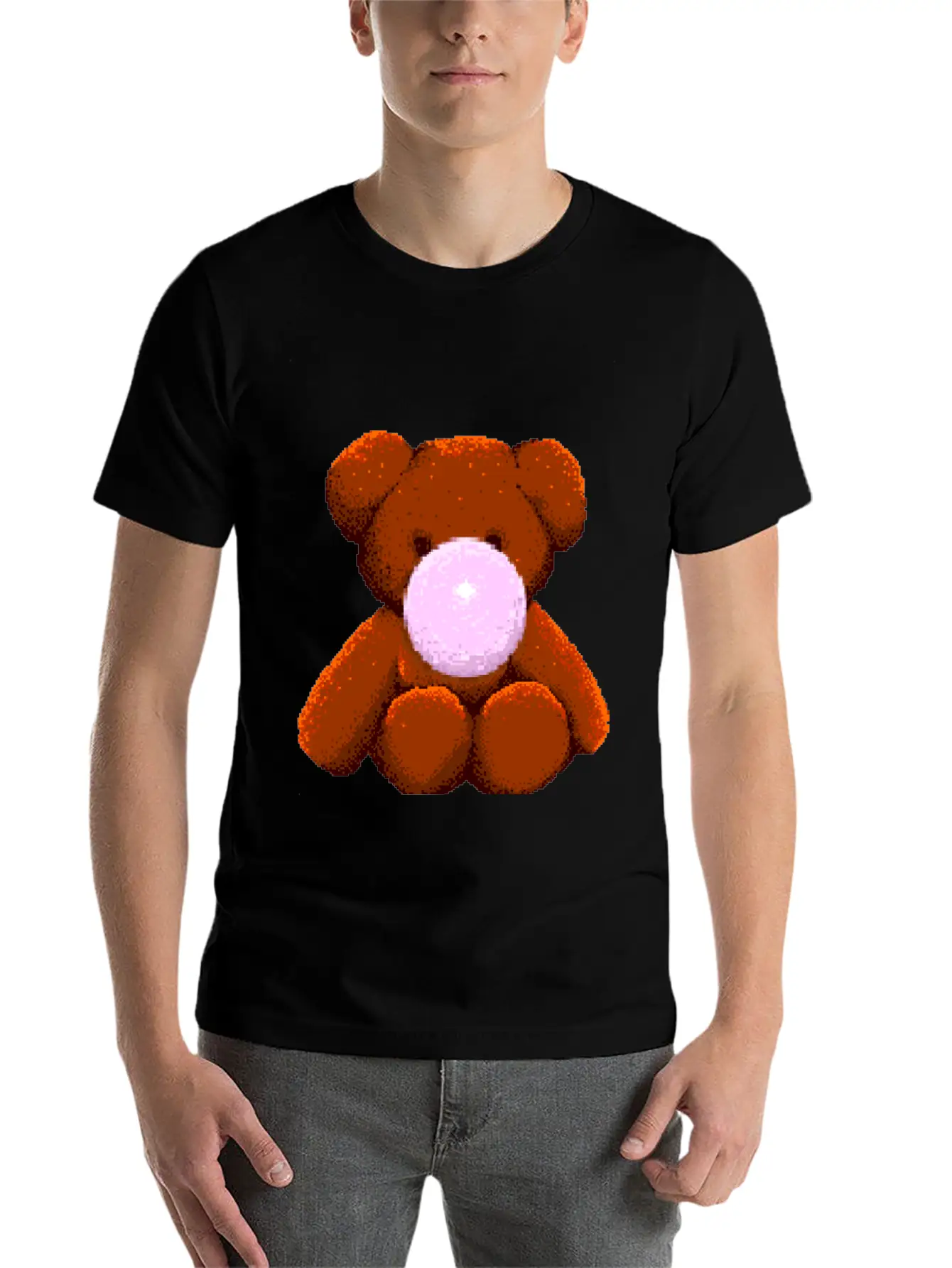 Gummy Bear 8bit Essential Cotton Tee For Daily Outfits – Unisex Style