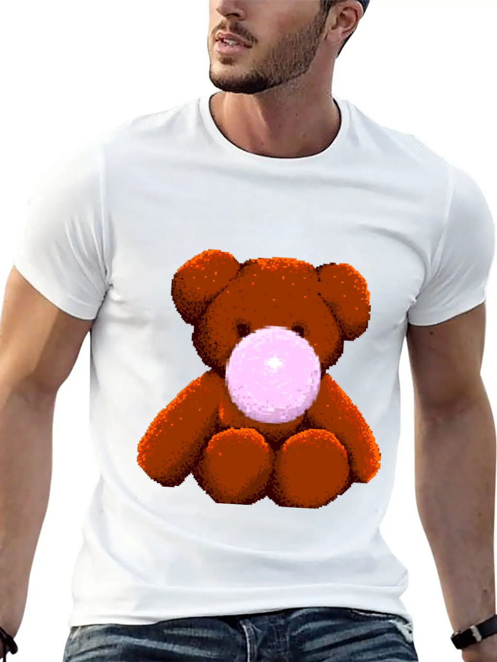 Gummy Bear 8bit Essential Cotton Tee For Daily Outfits – Unisex Style