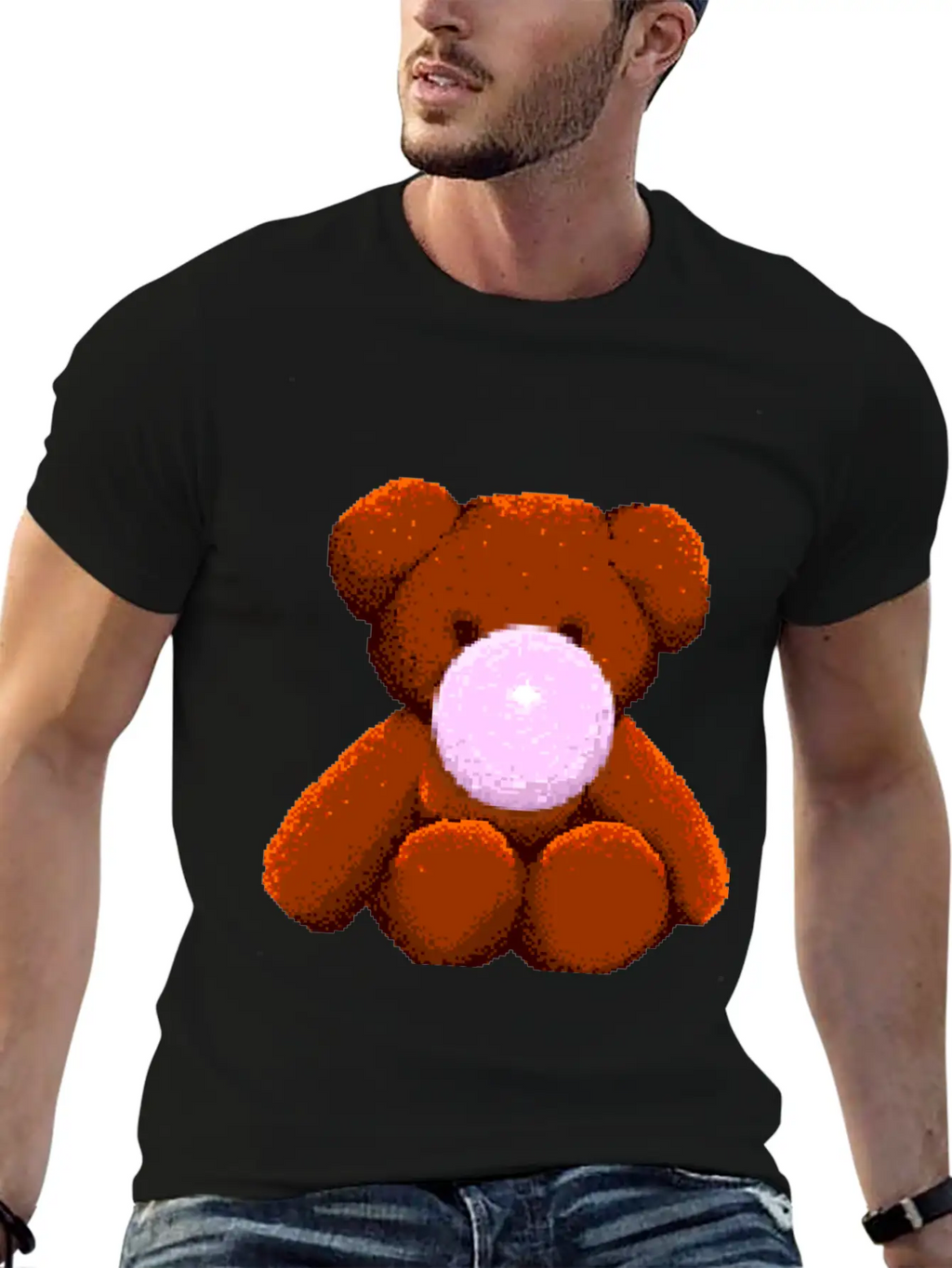 Gummy Bear 8bit Essential Cotton Tee For Daily Outfits – Unisex Style