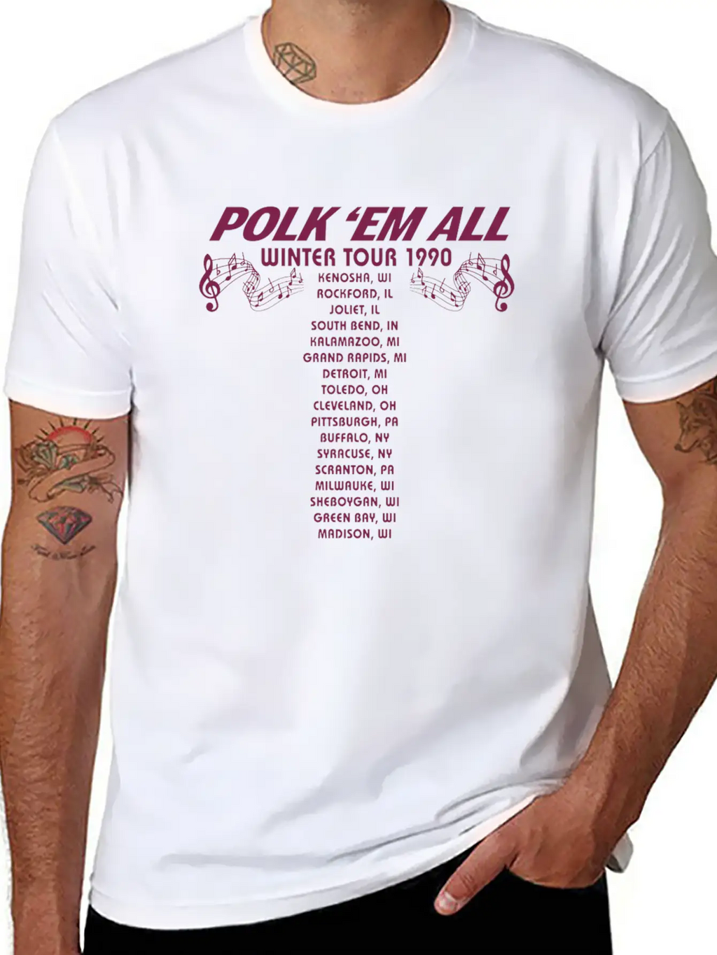 Gus Polinski Tour Merch Breathable Soft Cotton T-Shirt – Timeless Casual Look