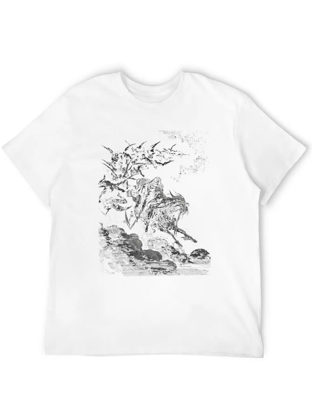 Gustave Dore Death On The Pale Horse Timeless Short Sleeve Tee – Comfy And Minimalist Design