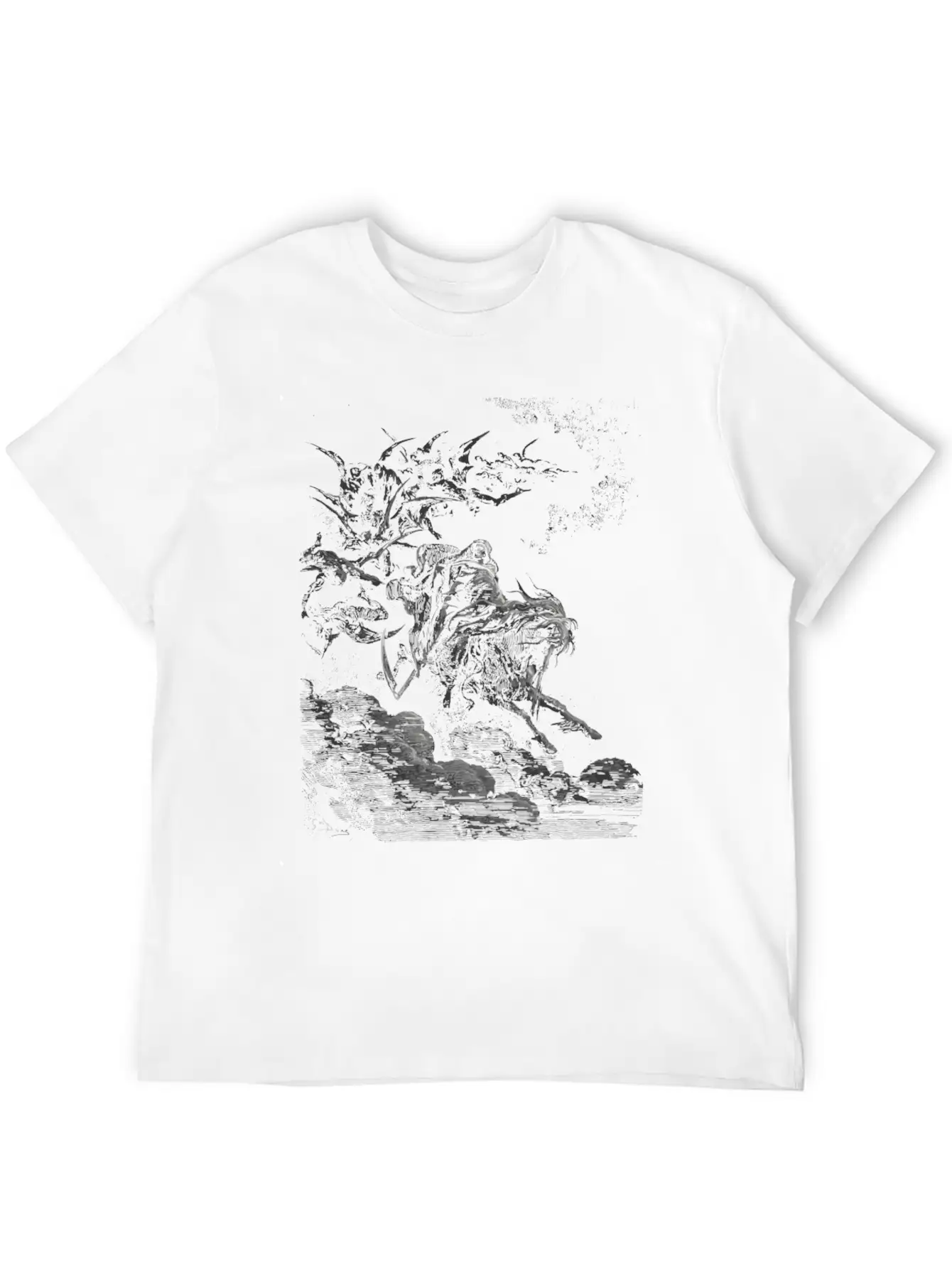 Gustave Dore Death On The Pale Horse Timeless Short Sleeve Tee – Comfy And Minimalist Design