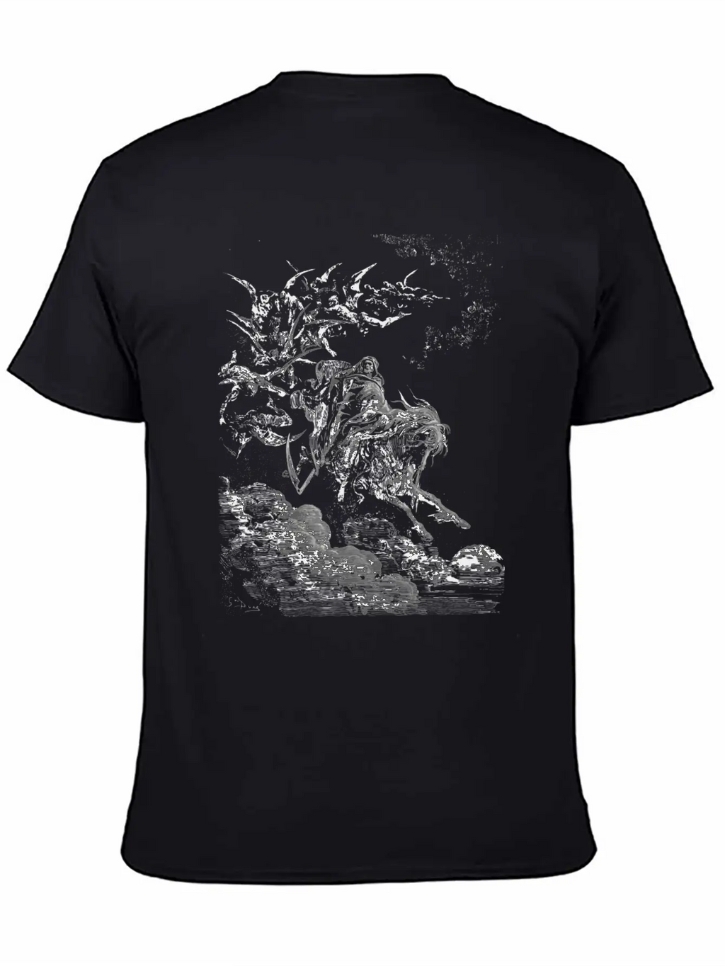 Gustave Dore Death On The Pale Horse Timeless Short Sleeve Tee – Comfy And Minimalist Design